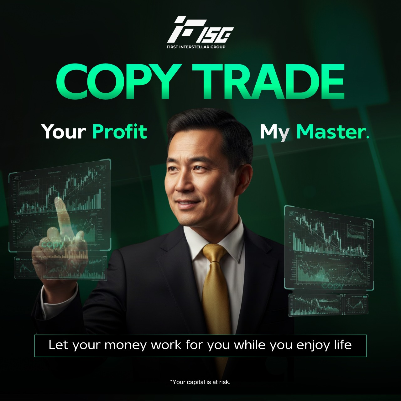 First InterStellar Group - Global Facebook ad: Stop trading your time for money.