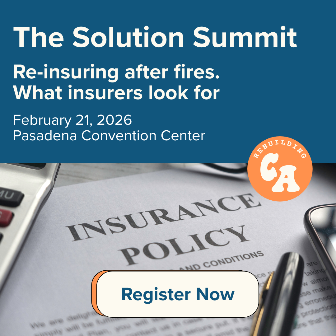 Rebuilding California Facebook ad: The Solution Summit