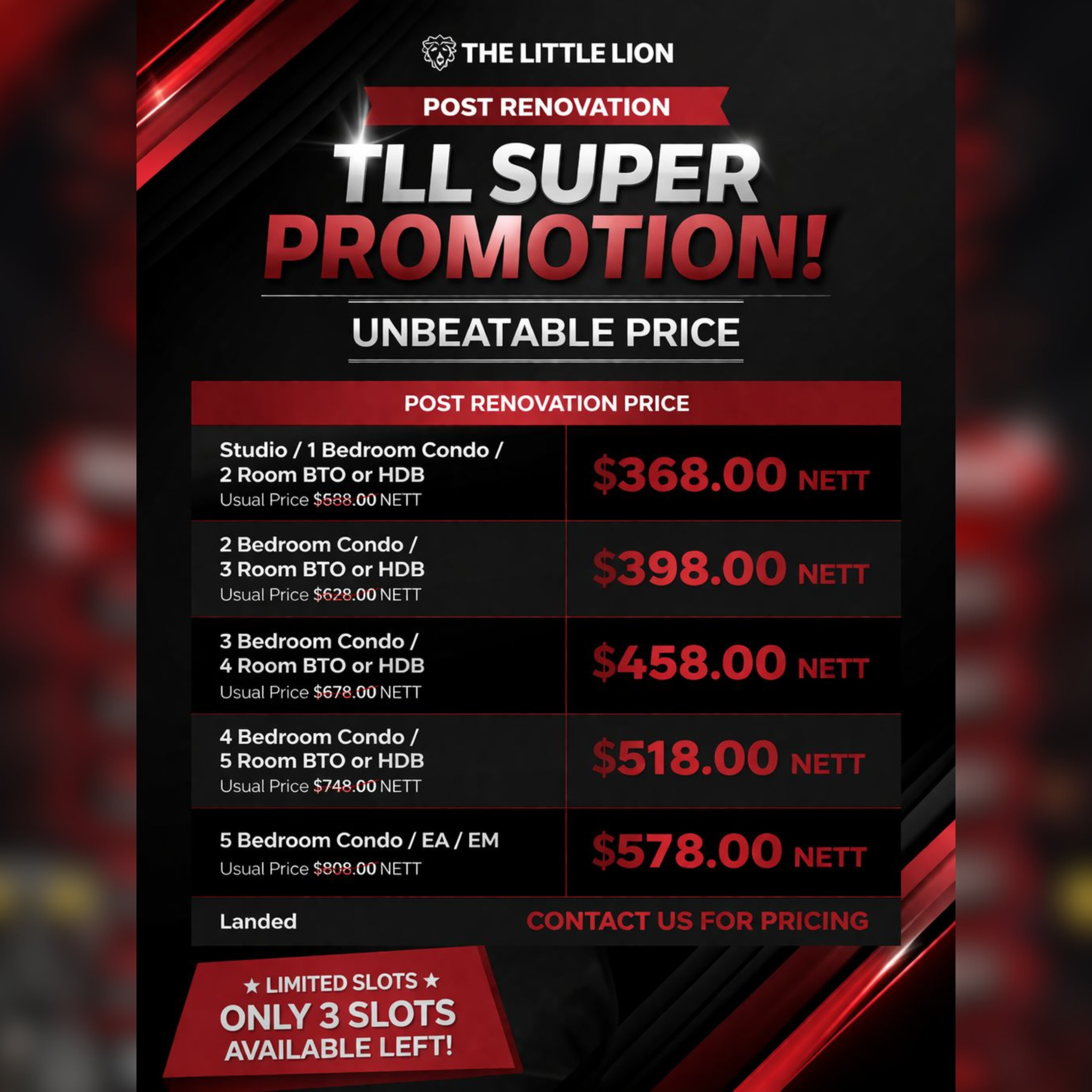 The Little Lion SG Facebook ad
