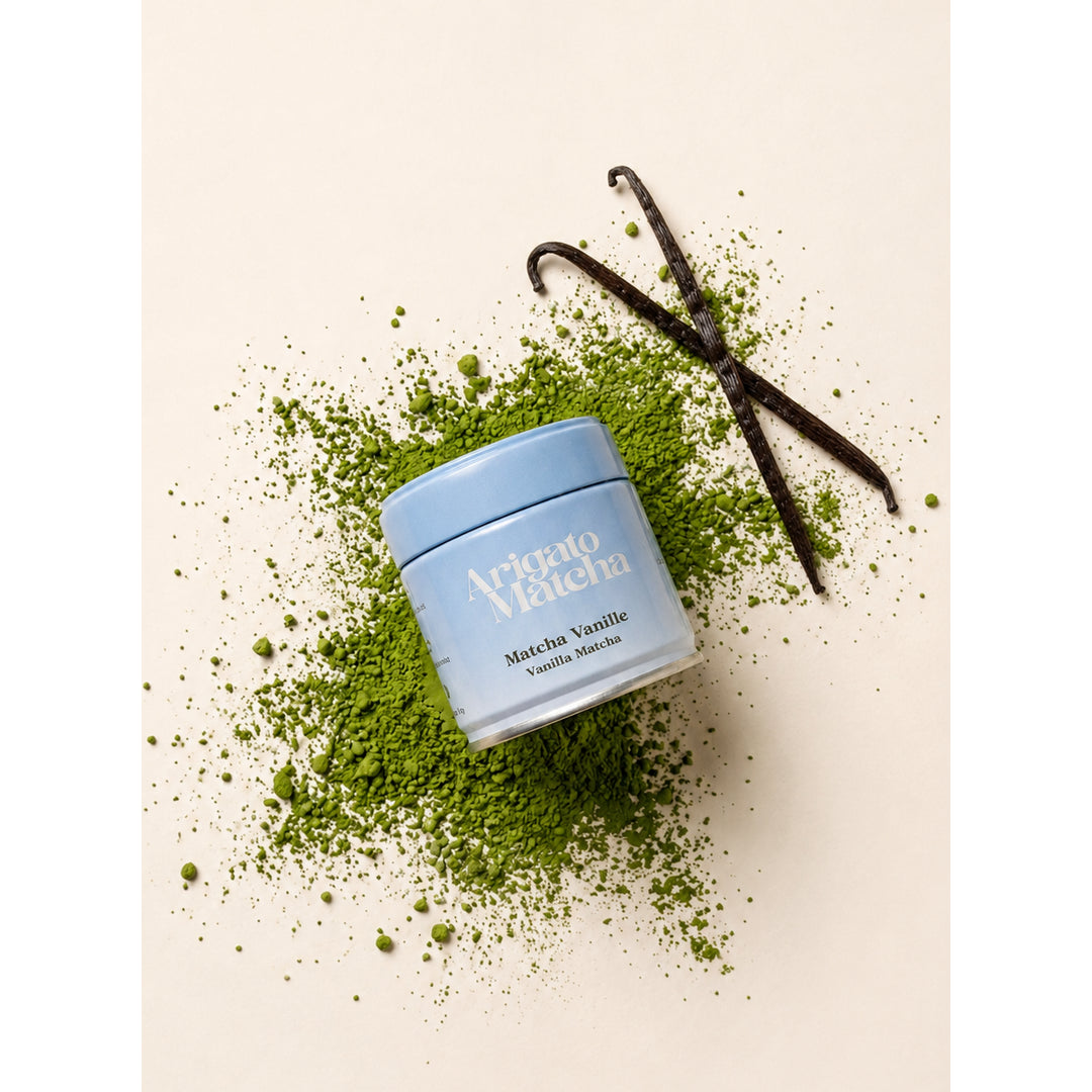 Arigato Matcha Facebook ad: On sélectionne notre matcha avec soin, dans le…