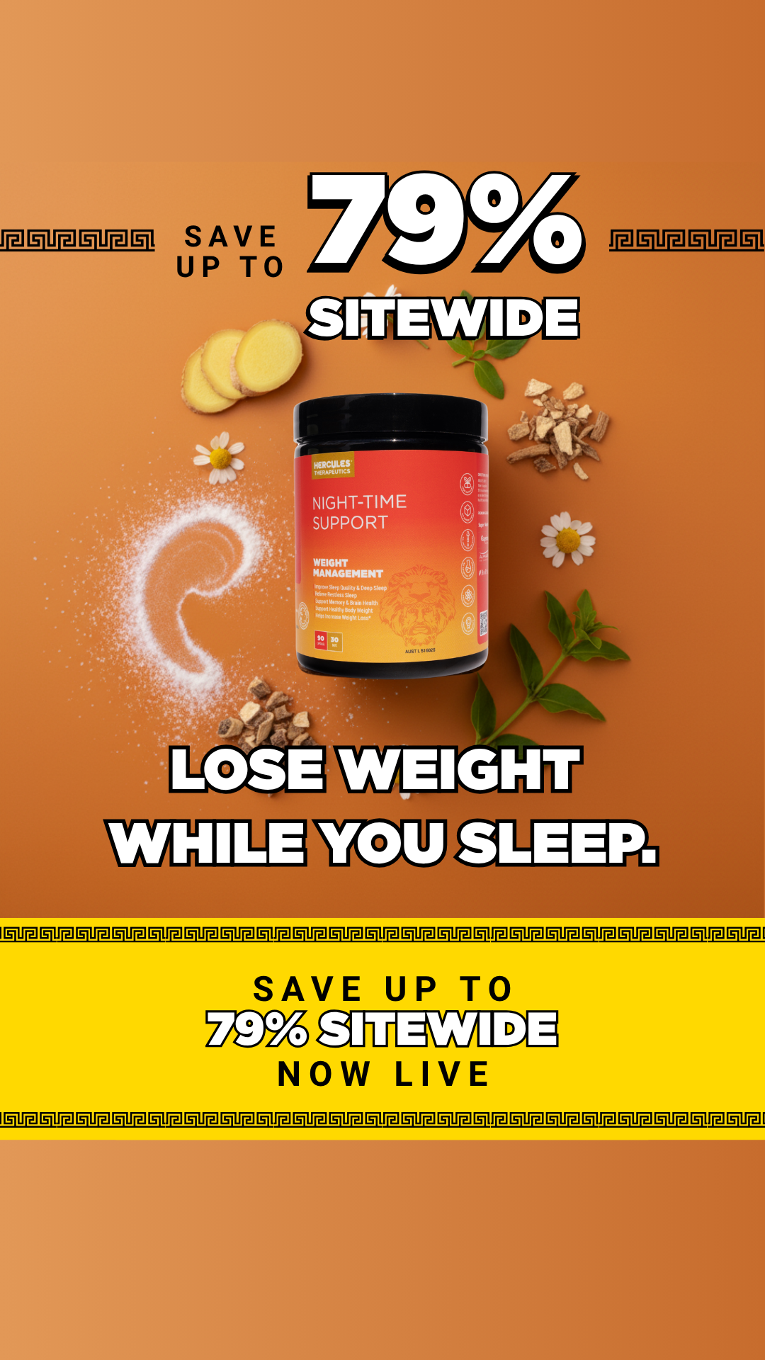 Hercules Supplements Aust Facebook ad