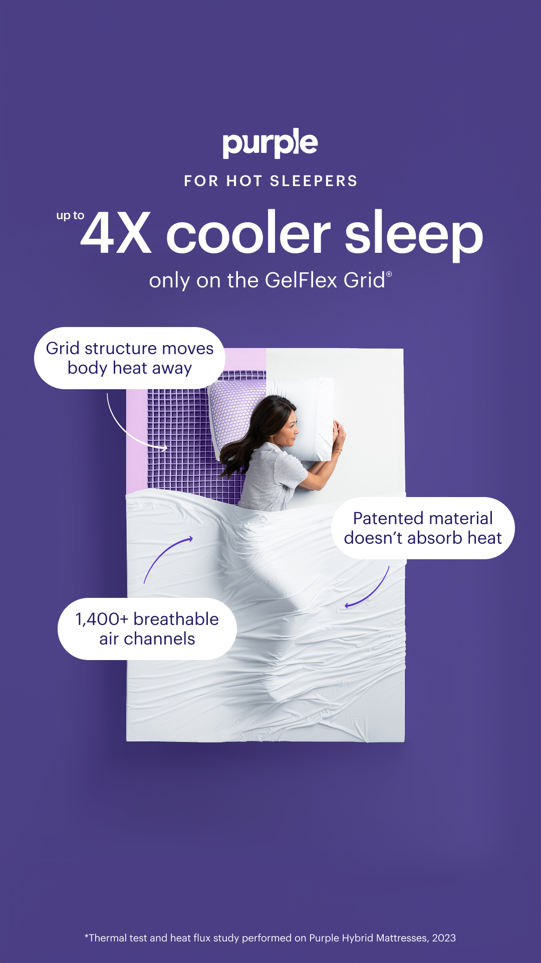 Purple Facebook ad