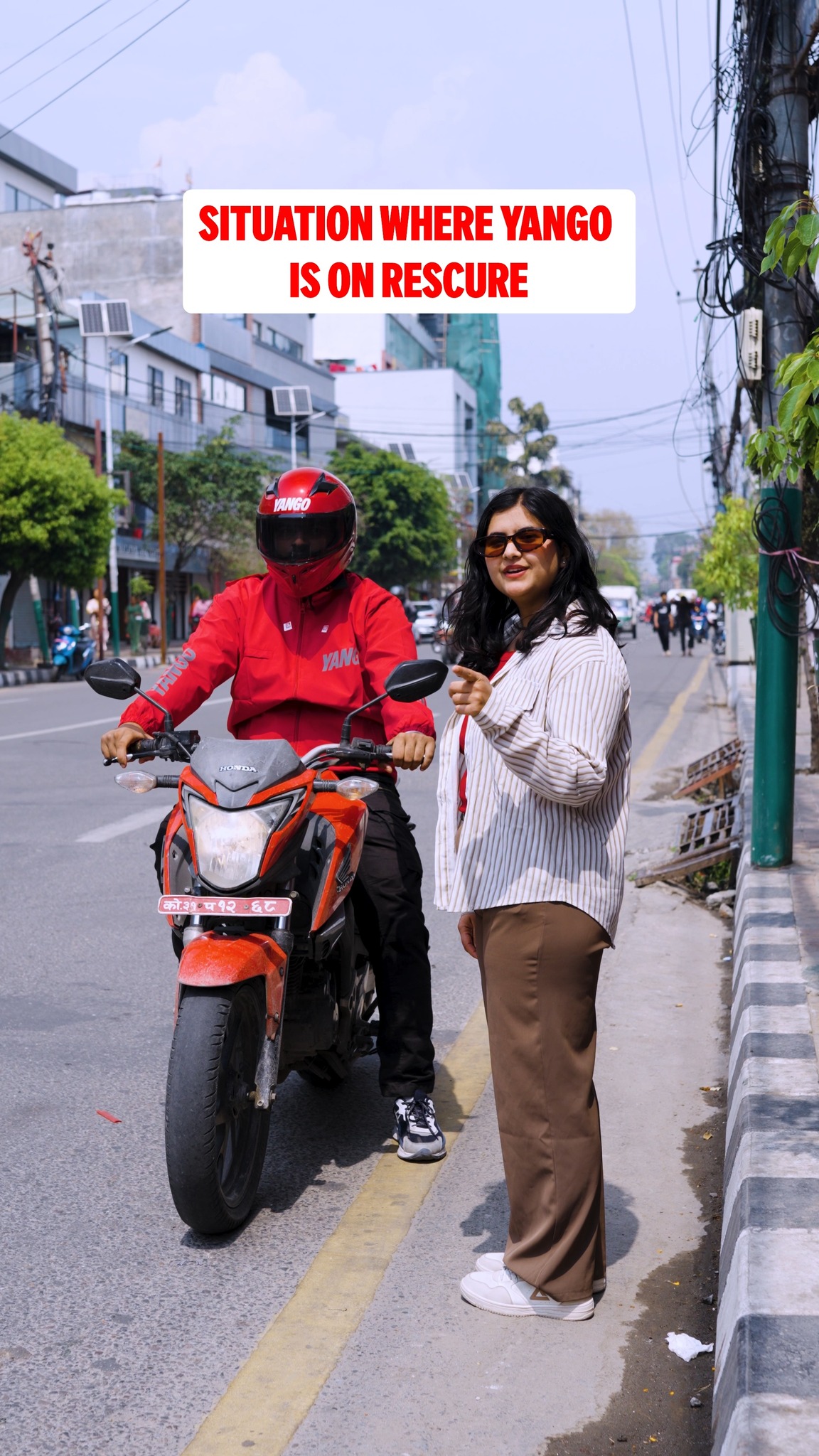 Yango Nepal Facebook ad: From stress to smooth ride.