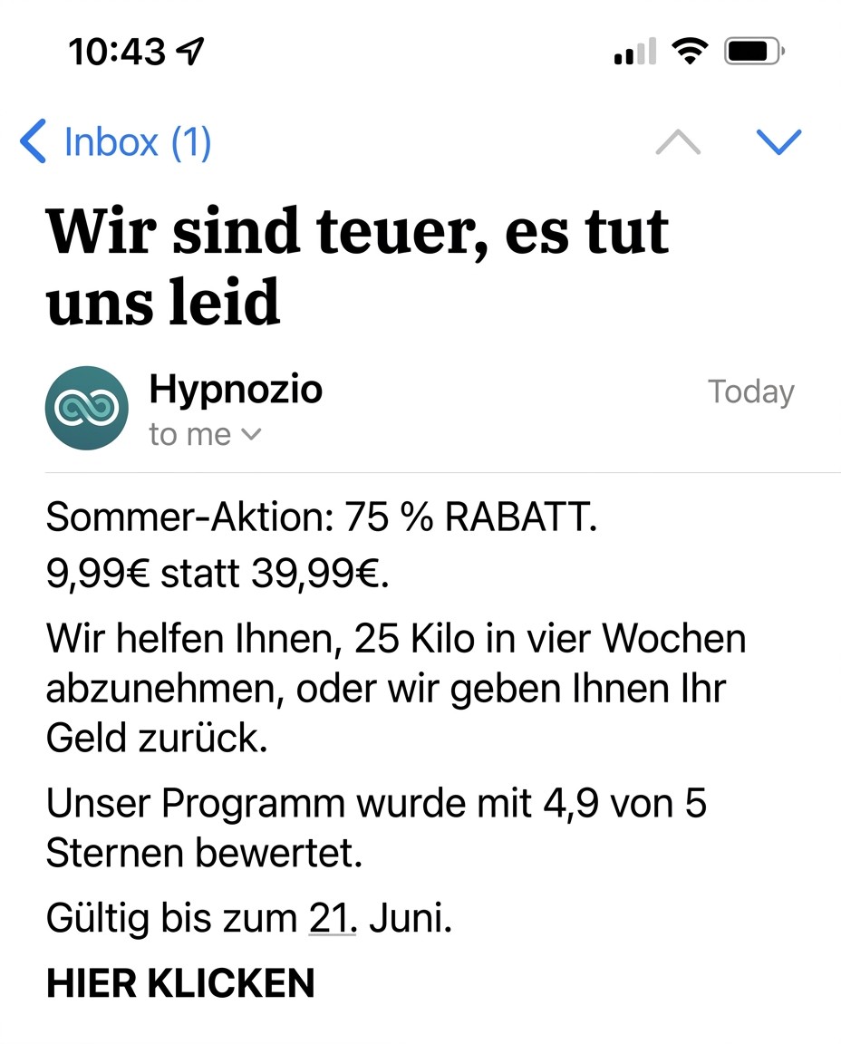 Hypnozio: power of hypnotherapy Facebook ad