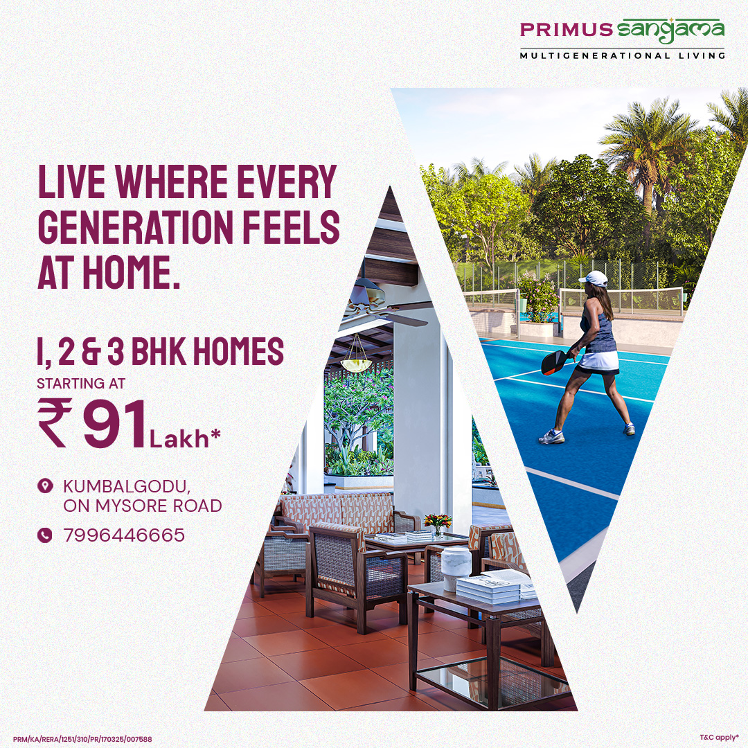 Primus Facebook ad: 1, 2 & 3 BHK Homes for Every Generation