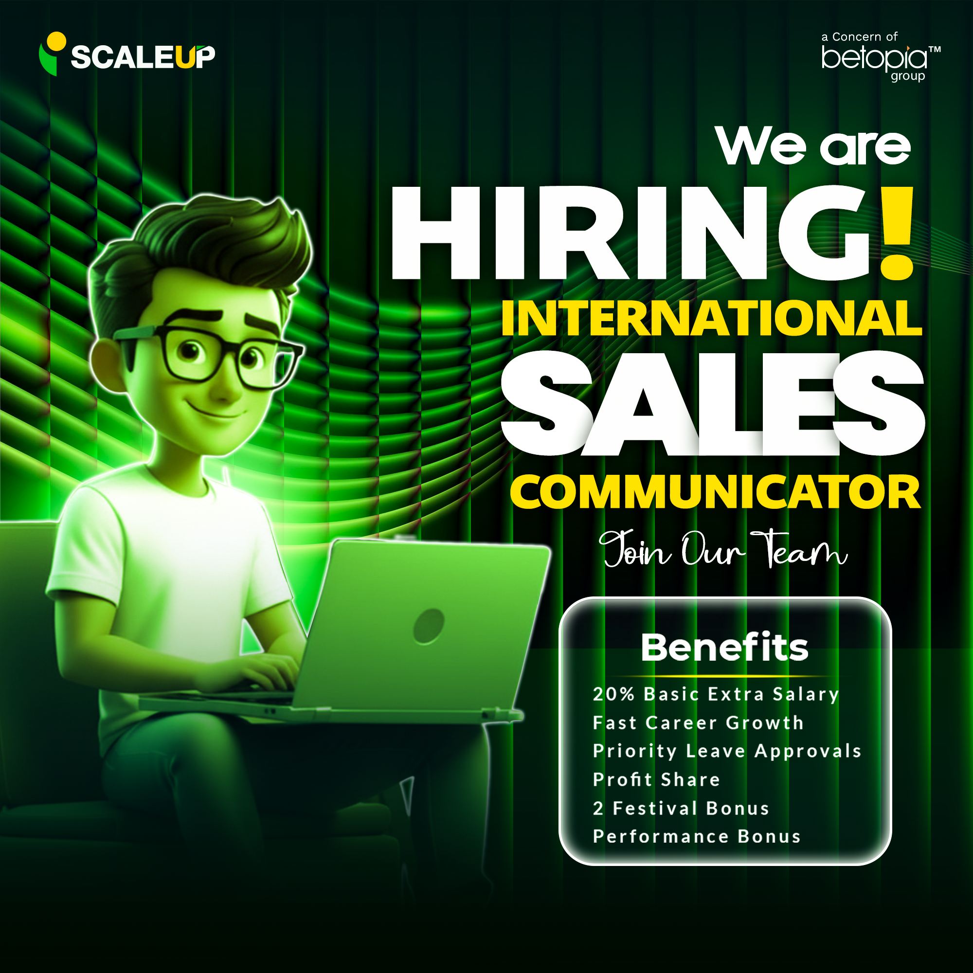 ScaleUp Ads Agency Facebook ad: Join Our Dynamic Team