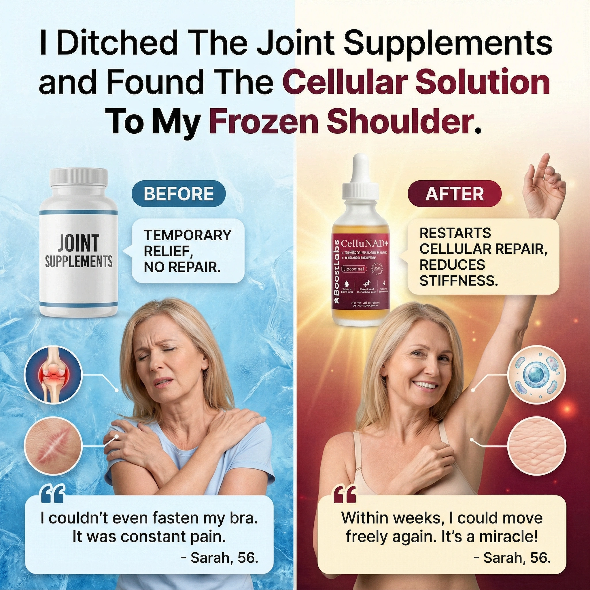 Sarah Mitchell Menopause Joint Expert Facebook ad