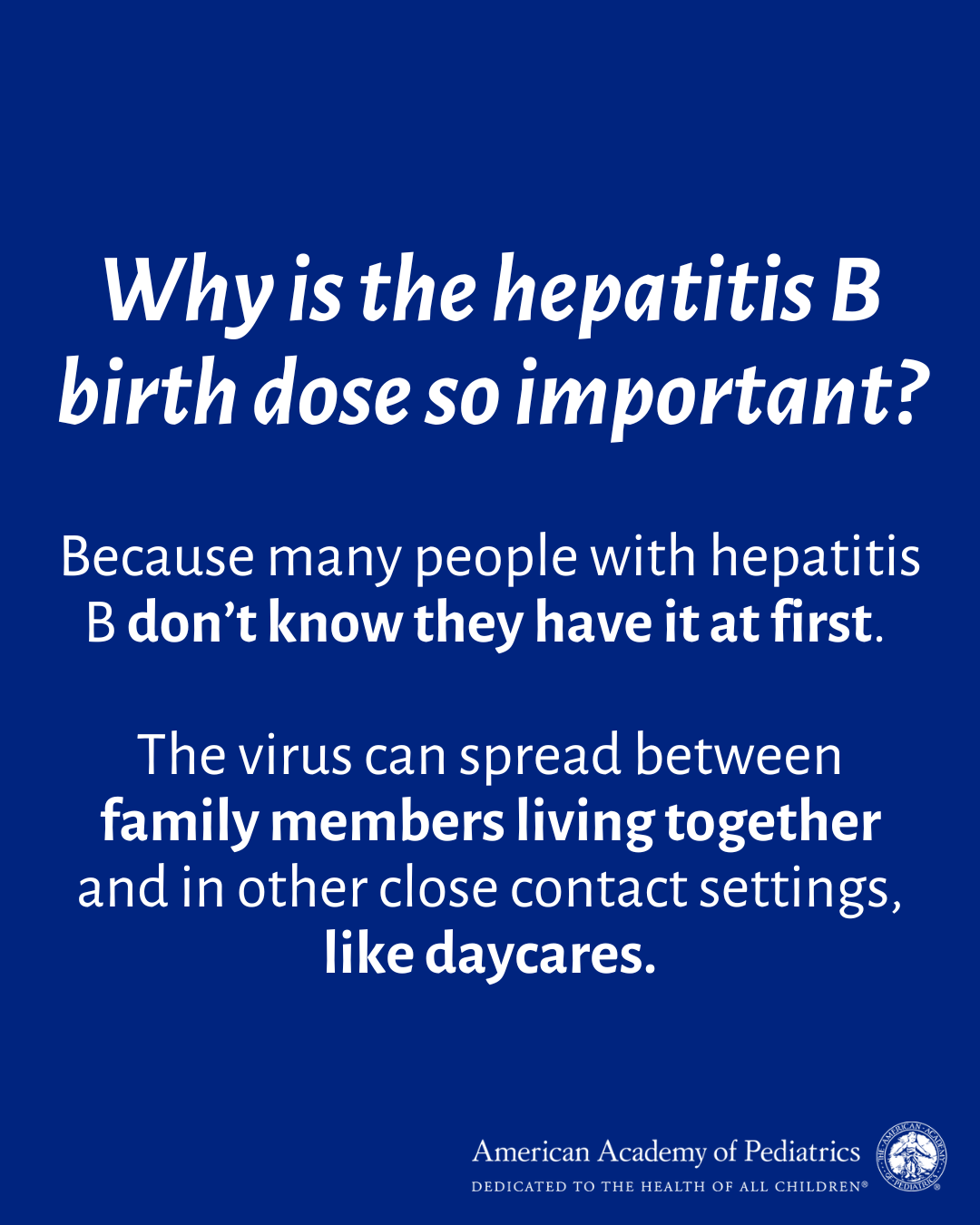 American Academy of Pediatrics Facebook ad