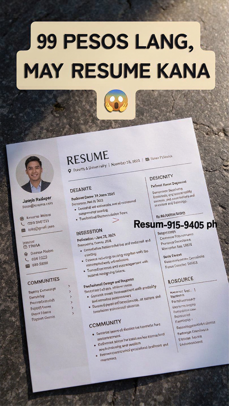 Resume Maker PH Facebook ad: MESSAGE US NOW!
