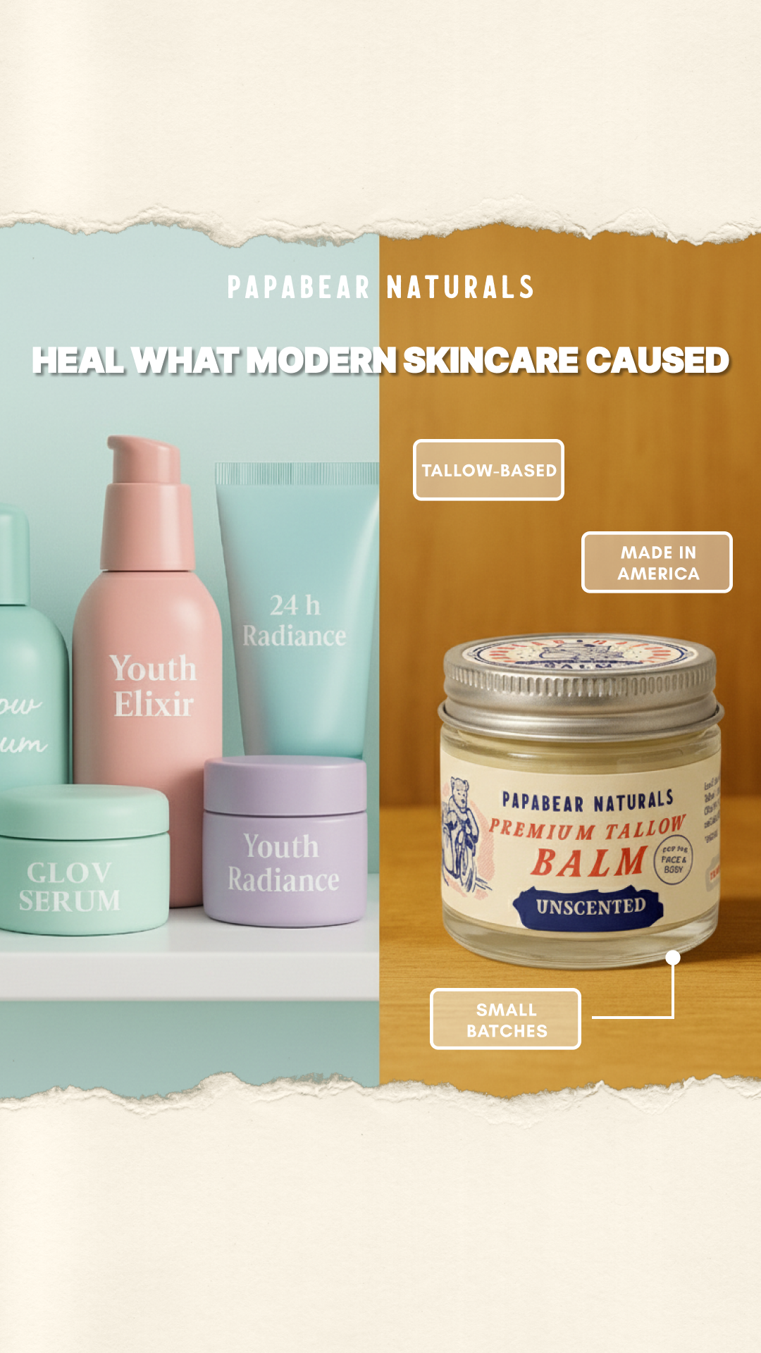 Papabear Naturals Facebook ad