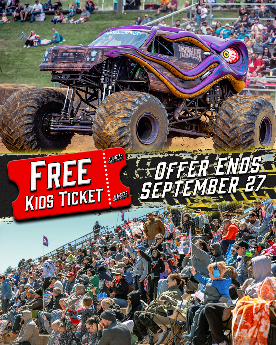 All Star Monster Truck Tour Facebook ad