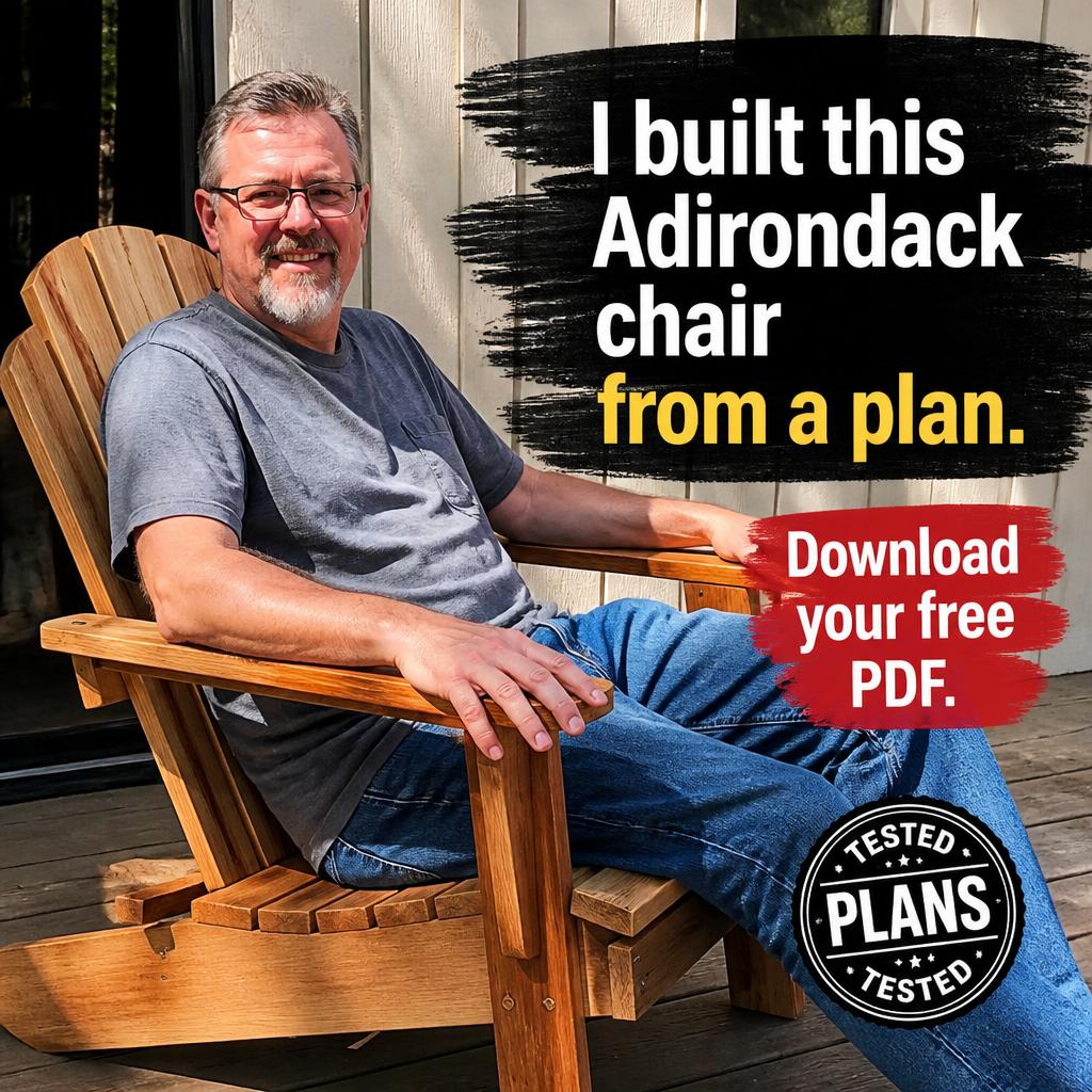 Andrew's DIY Facebook ad: Build the Adirondack Chair She’ll Love.