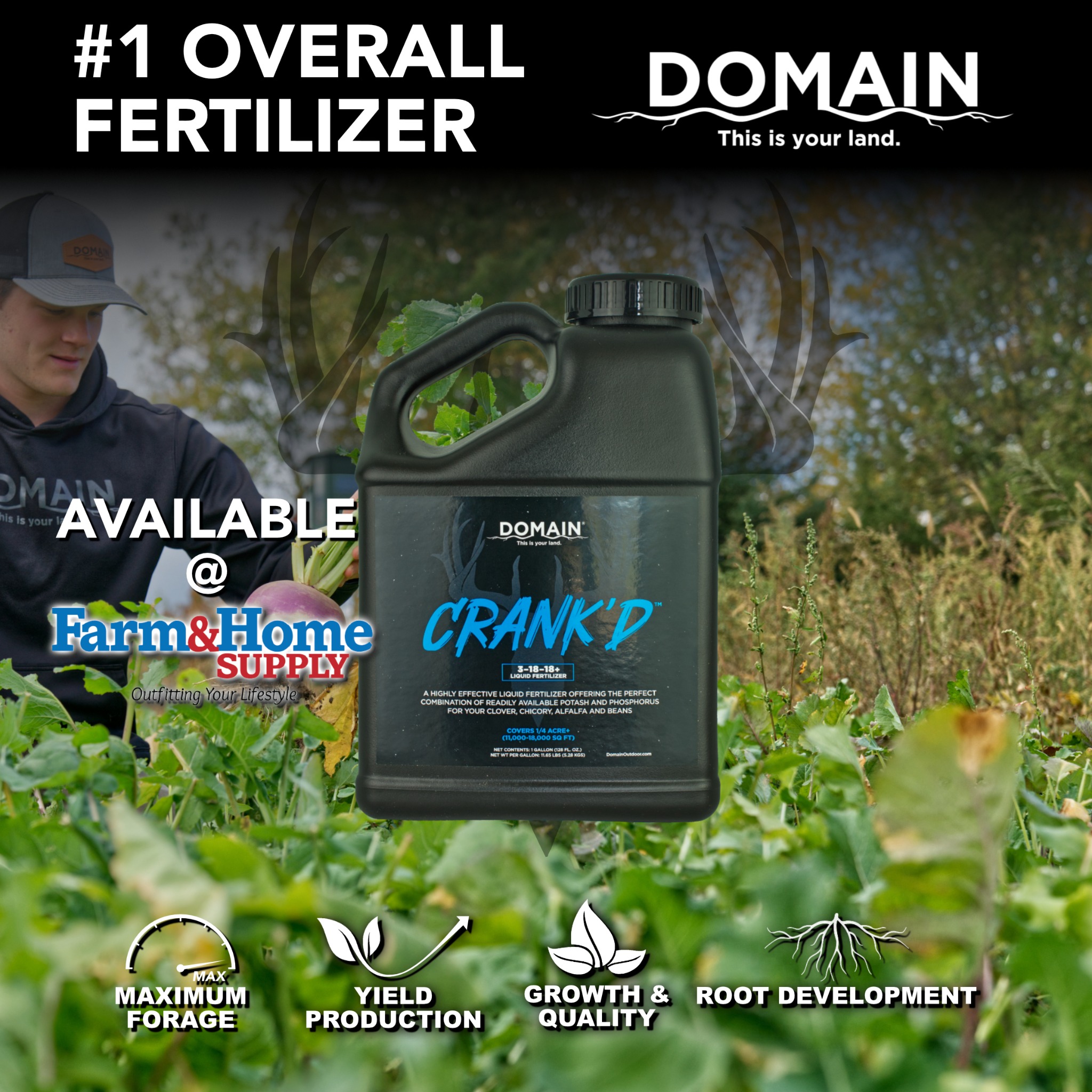 Domain Outdoor LLC Facebook ad: EASY TO PLANT NO FILLERS NUTRIENT PACKED AFFORDABLE