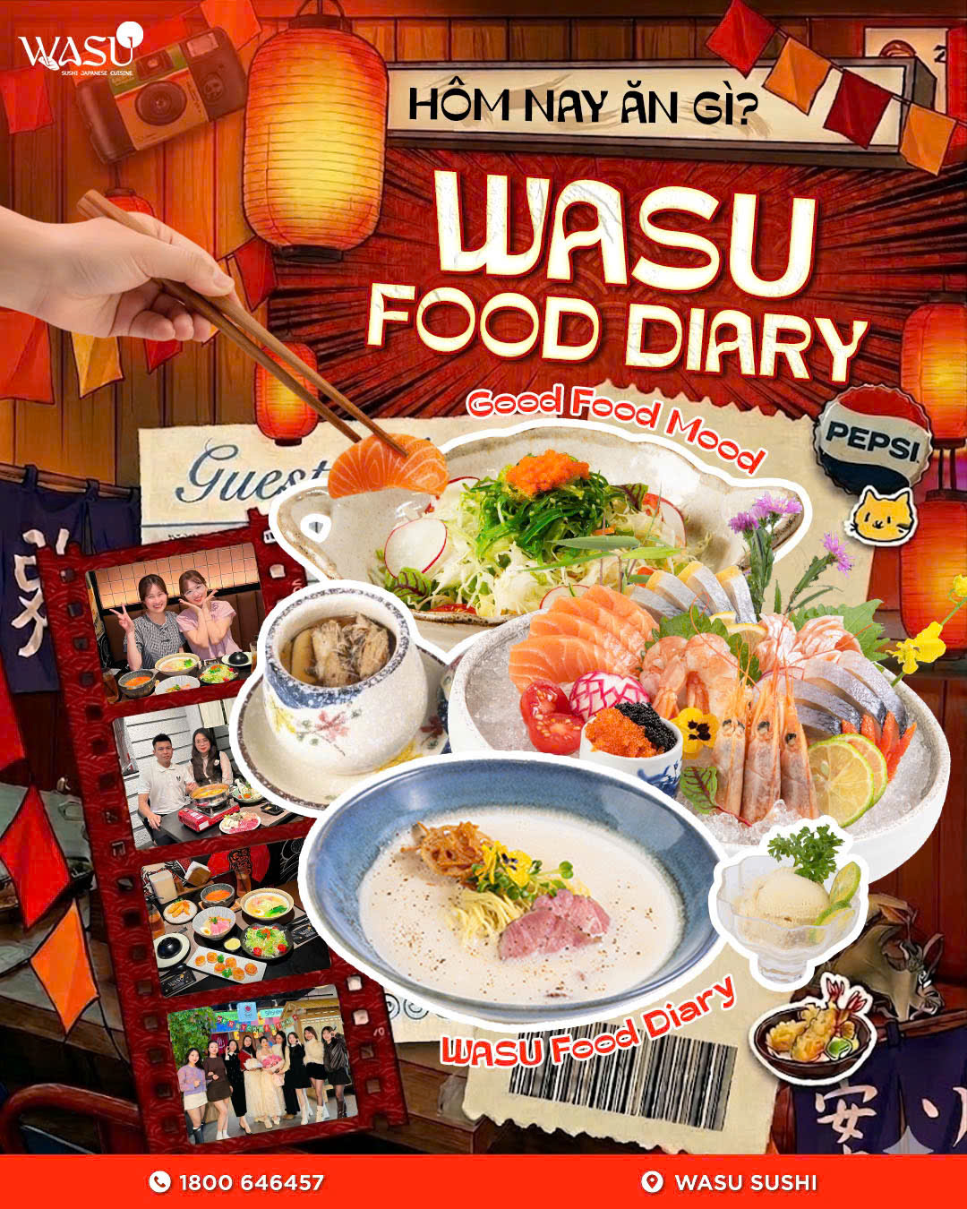 WASU Phúc Yên Facebook ad: WASU FOOD DIARY, HÔM NAY ĂN GÌ?