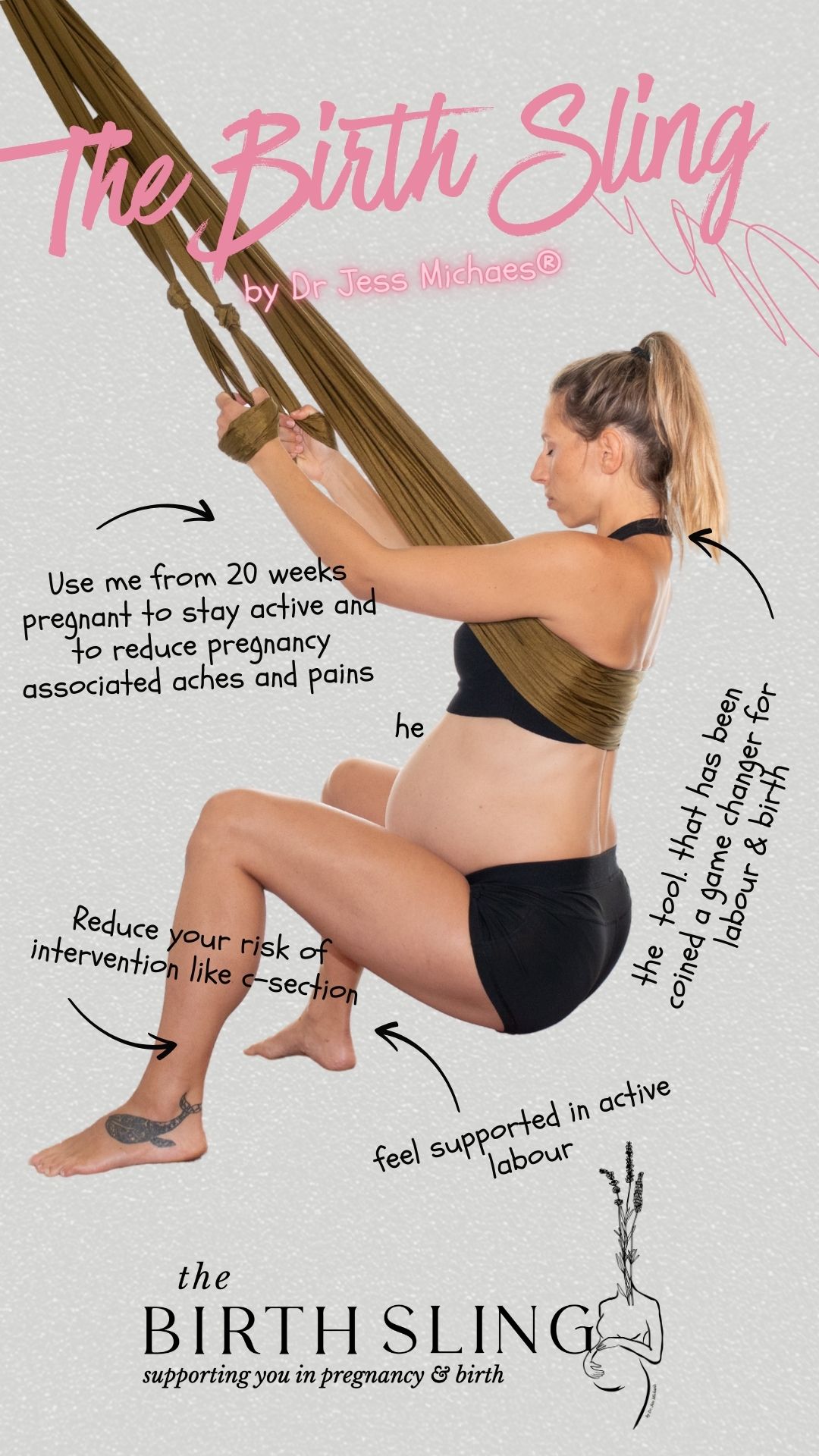 The Birth Sling Facebook ad: Support Your Body in Pregnancy and Labour