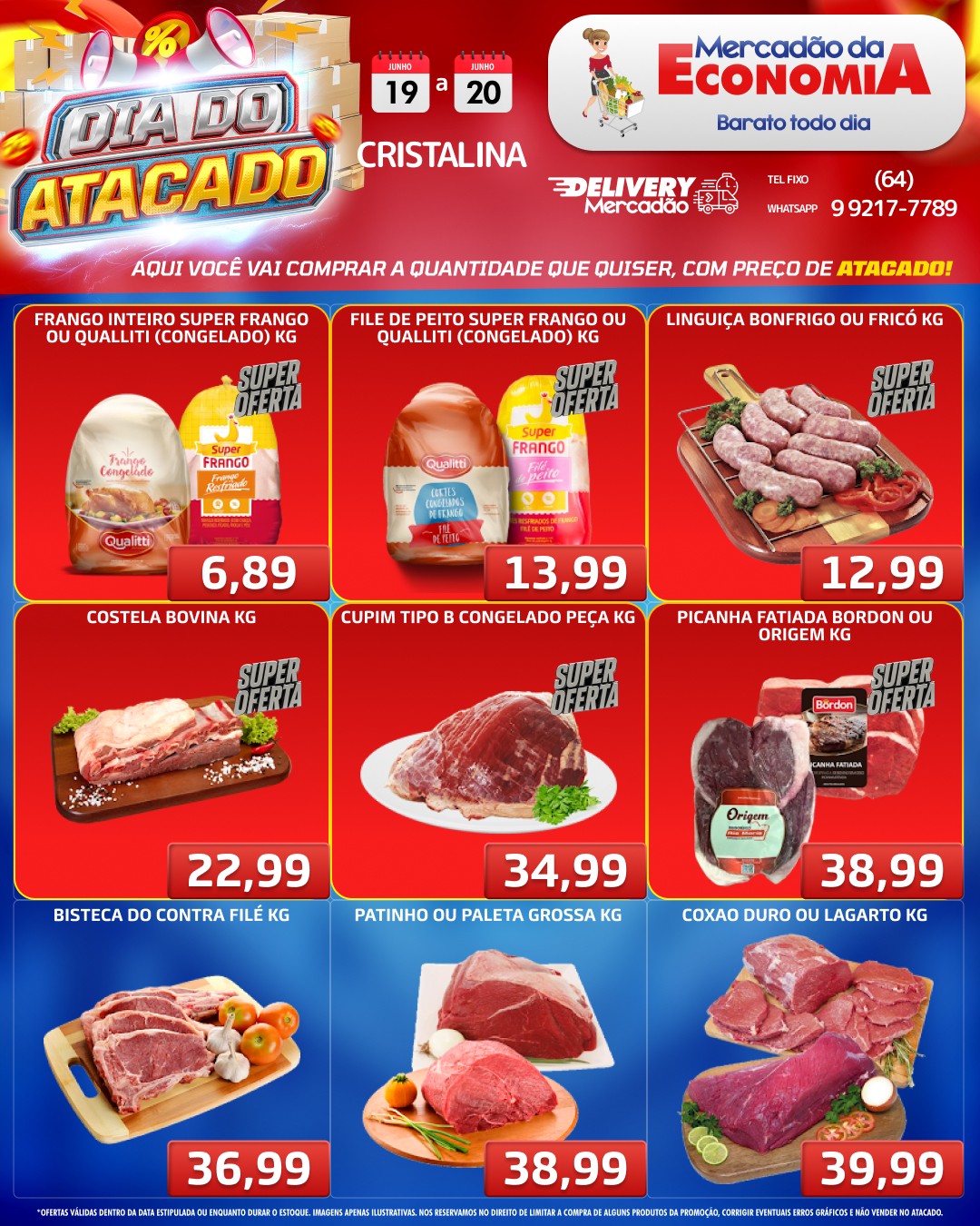 Mercadão da Economia Facebook ad: ATENÇÃO, CRISTALINA!