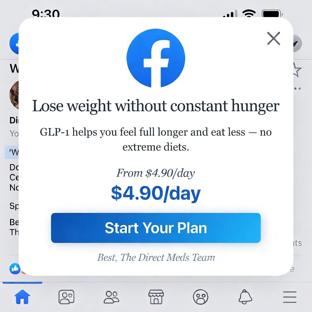 Pure Lean Facebook ad: Certified U.S. Pharmacy