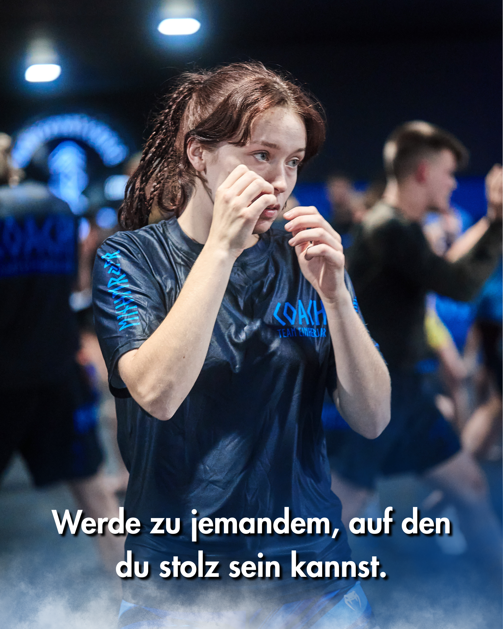 Kampfsportschule Einherjar Facebook ad: Stolz entsteht nicht durch Talent. Sondern durch Taten.