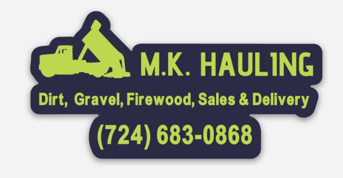 M.K. Hauling Facebook ad: Premium Gravel, Limestone, Topsoil, Sand, Mulch, Sawdust…