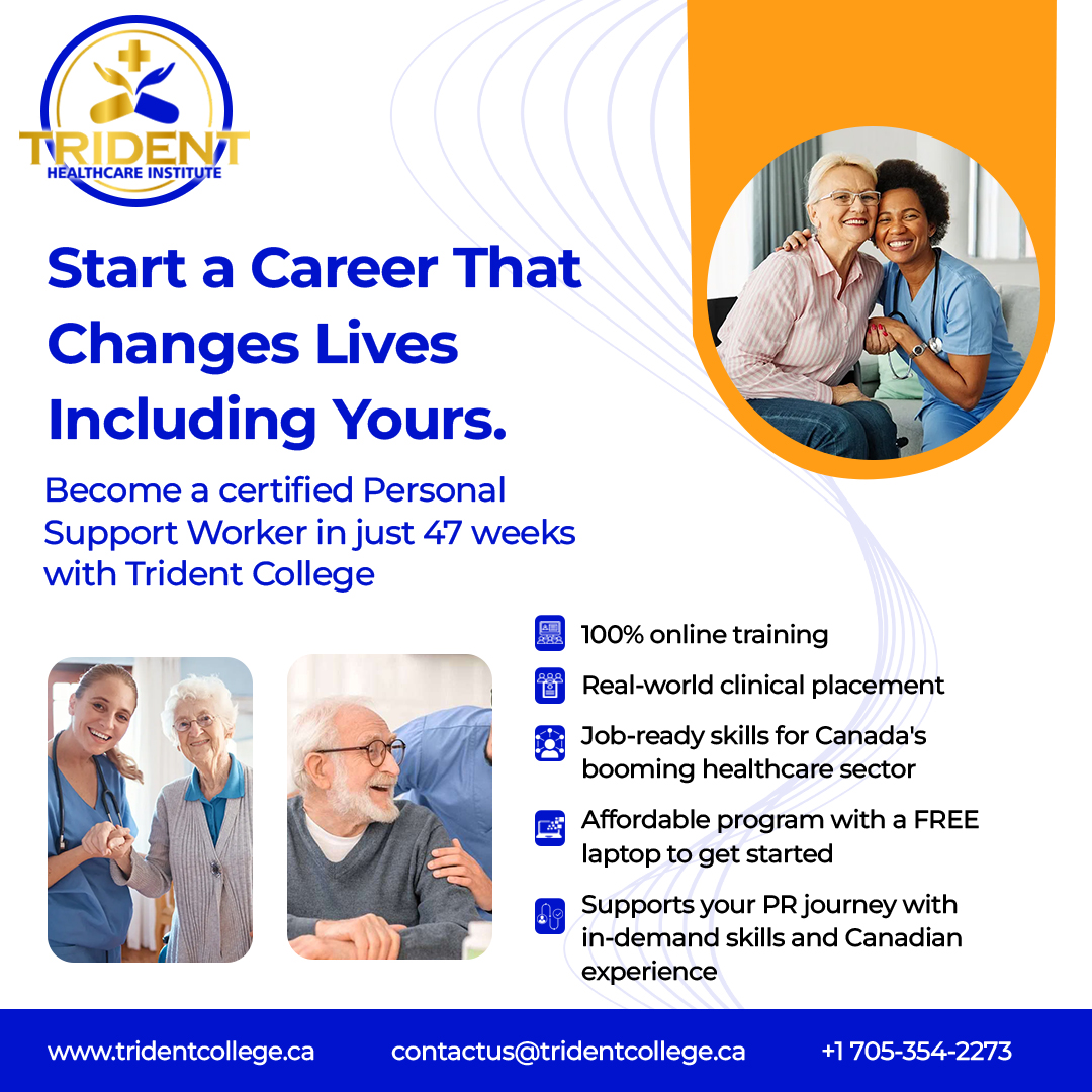 Trident Healthcare Institute - Hamilton Facebook ad: Based in Hamilton, Ontario, Trident Healthcare Institute is…