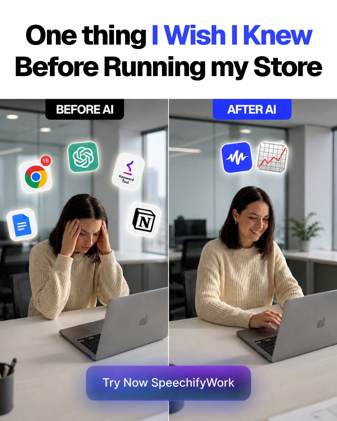 Speechify Work Facebook ad