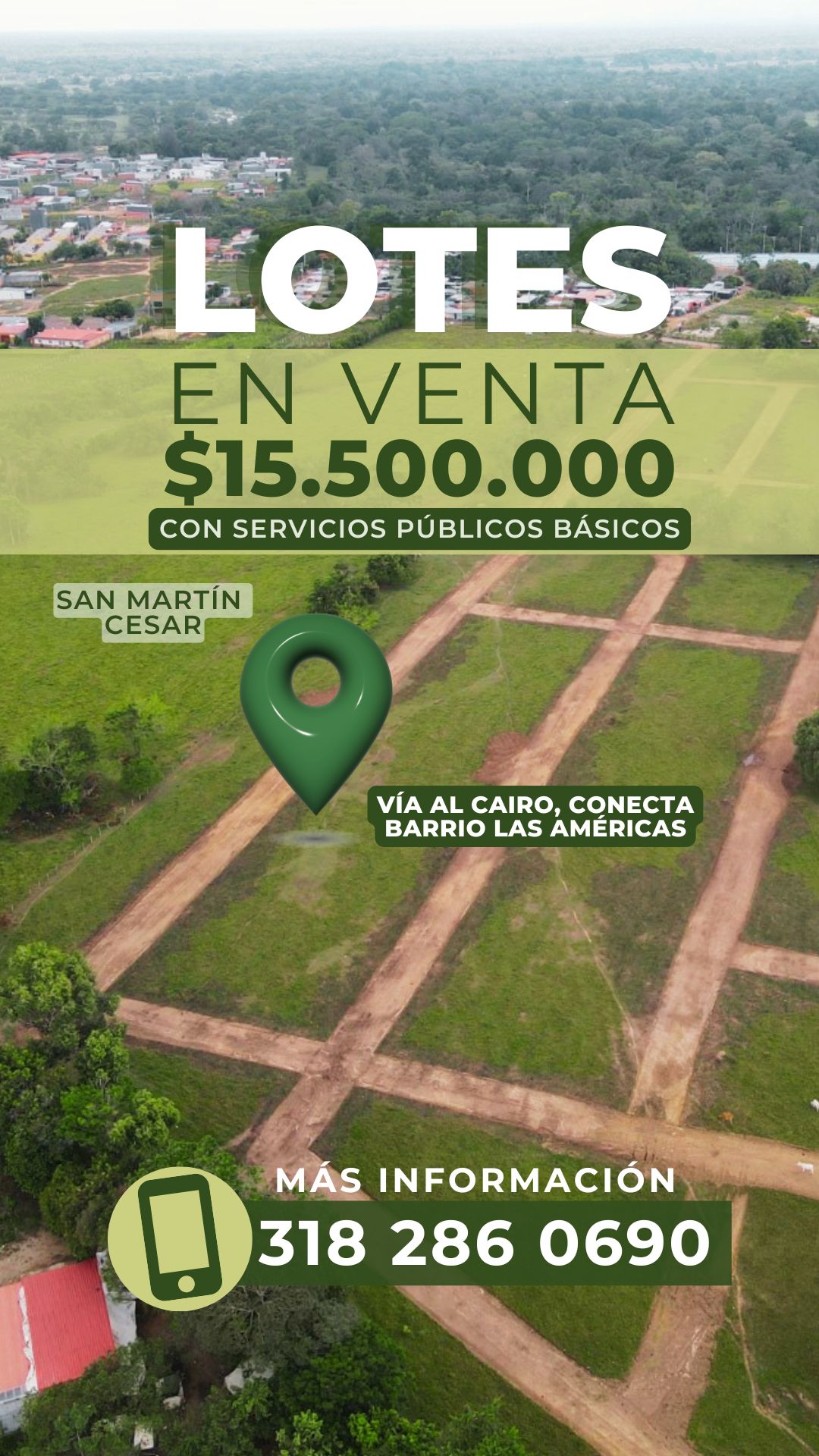 ORBO Constructora Facebook ad: Lotes disponibles en San Martín (Cesar) ¡Buen precio!