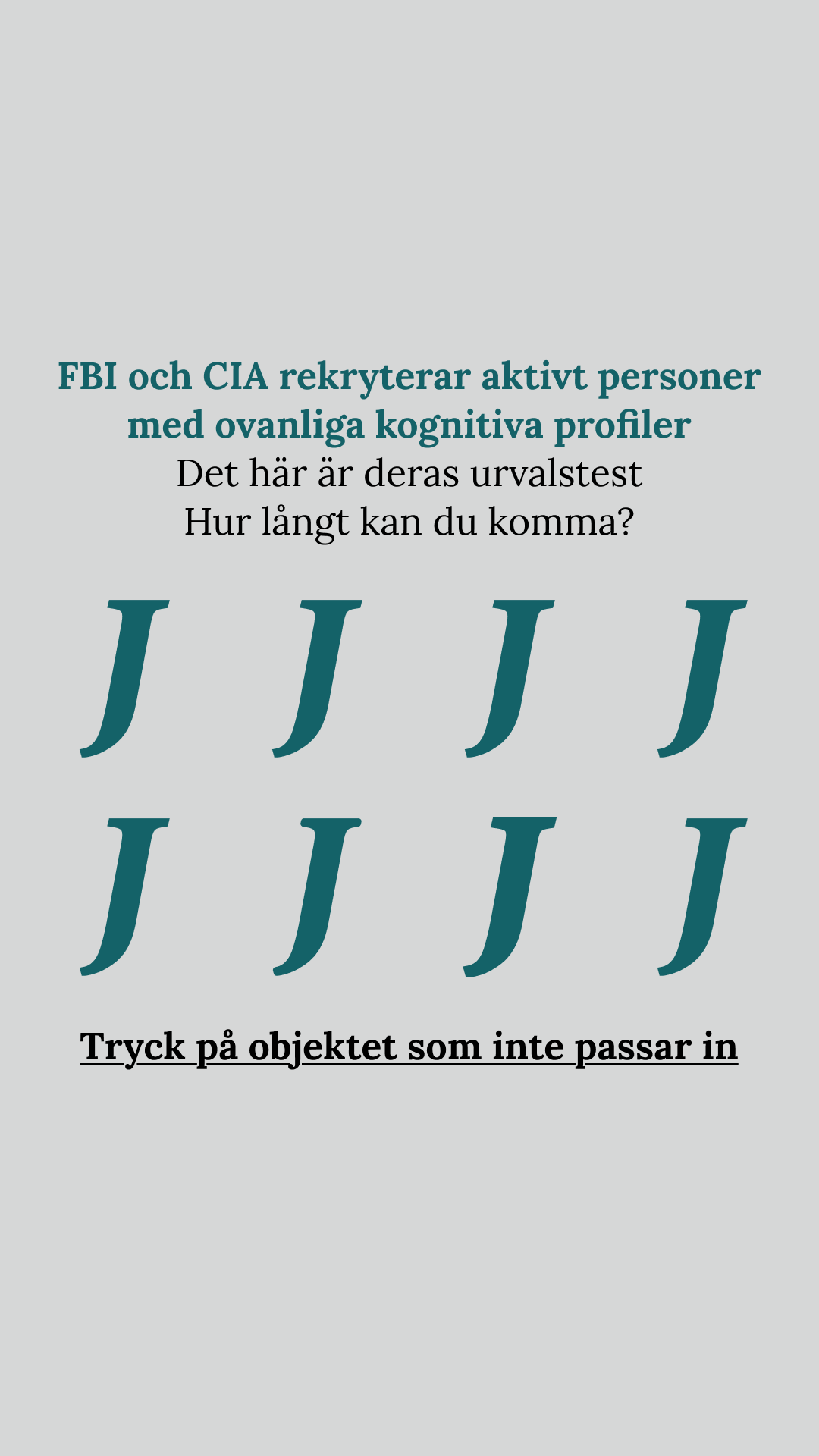 Free International IQ Test Facebook ad