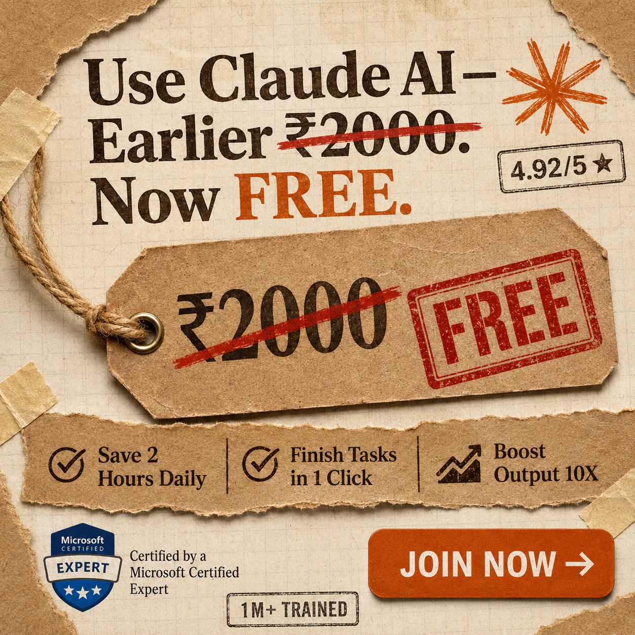The Claude Club Facebook ad