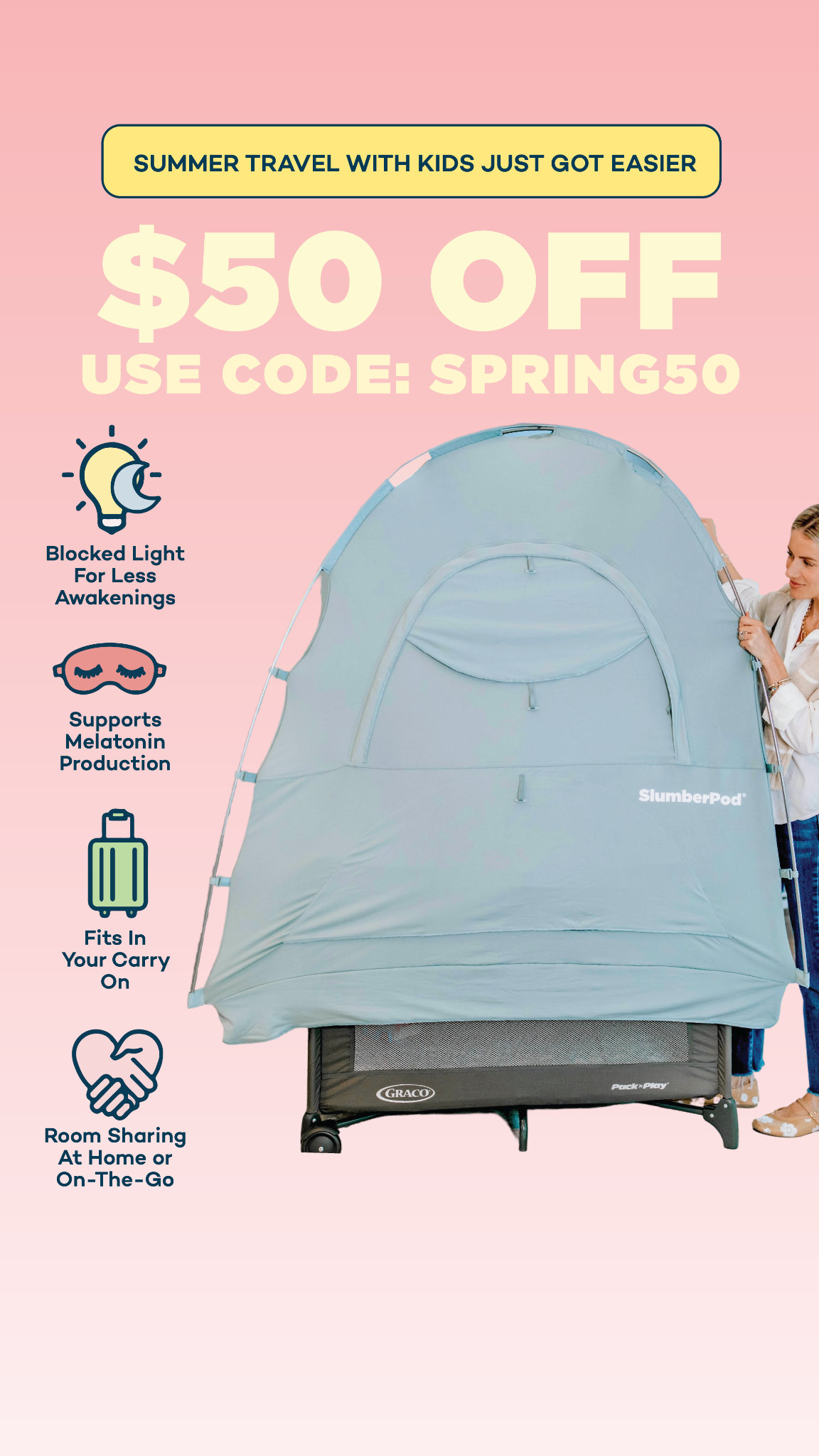 SlumberPod Facebook ad