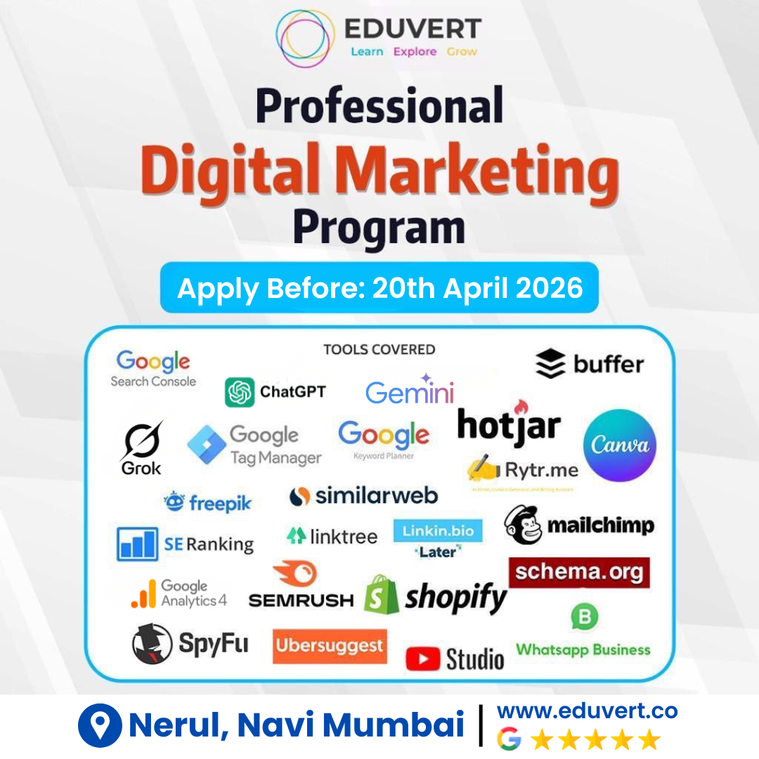 EduVert Facebook ad: Learn Digital Marketing and Launch Your Career