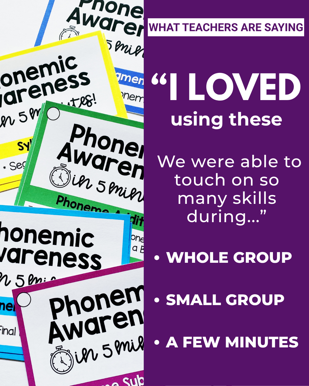 Hanging Around in Primary Facebook ad: 5 Minutes of Phonemic Awareness Practice in K-2