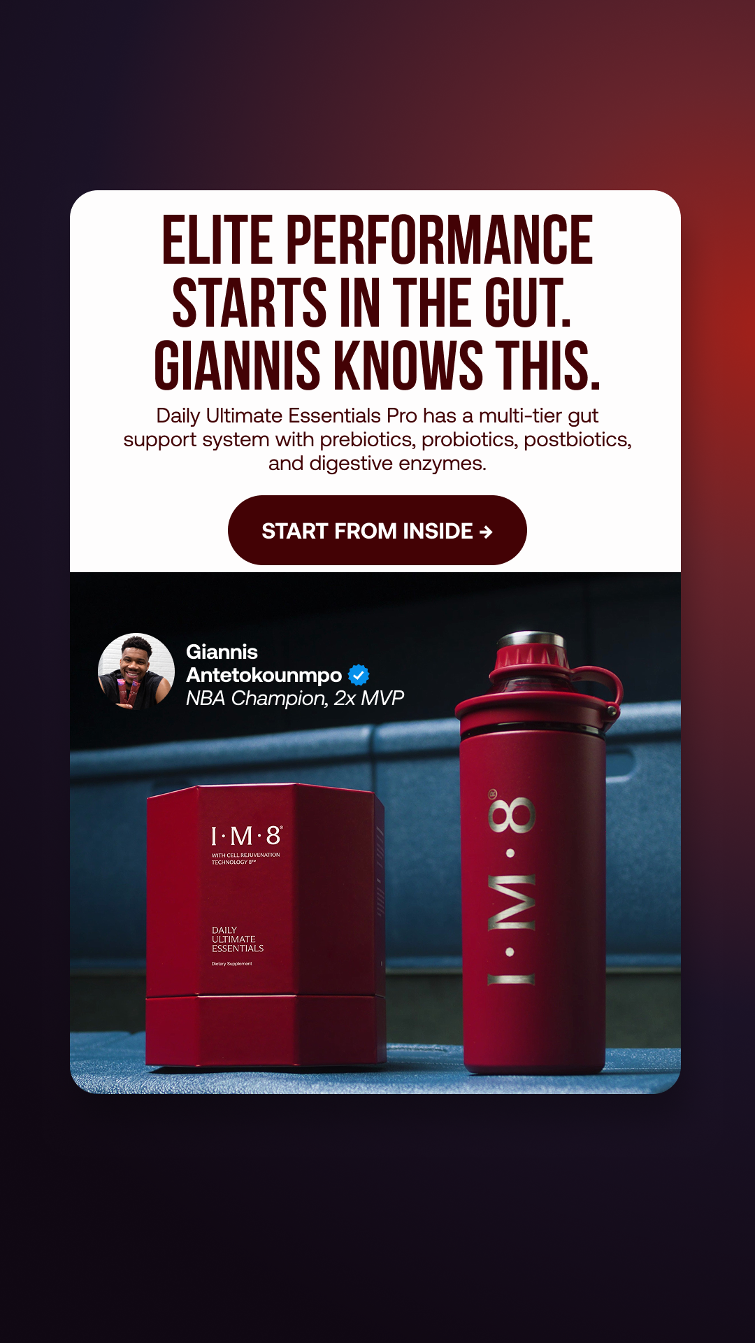 Giannis Antetokounmpo Facebook ad