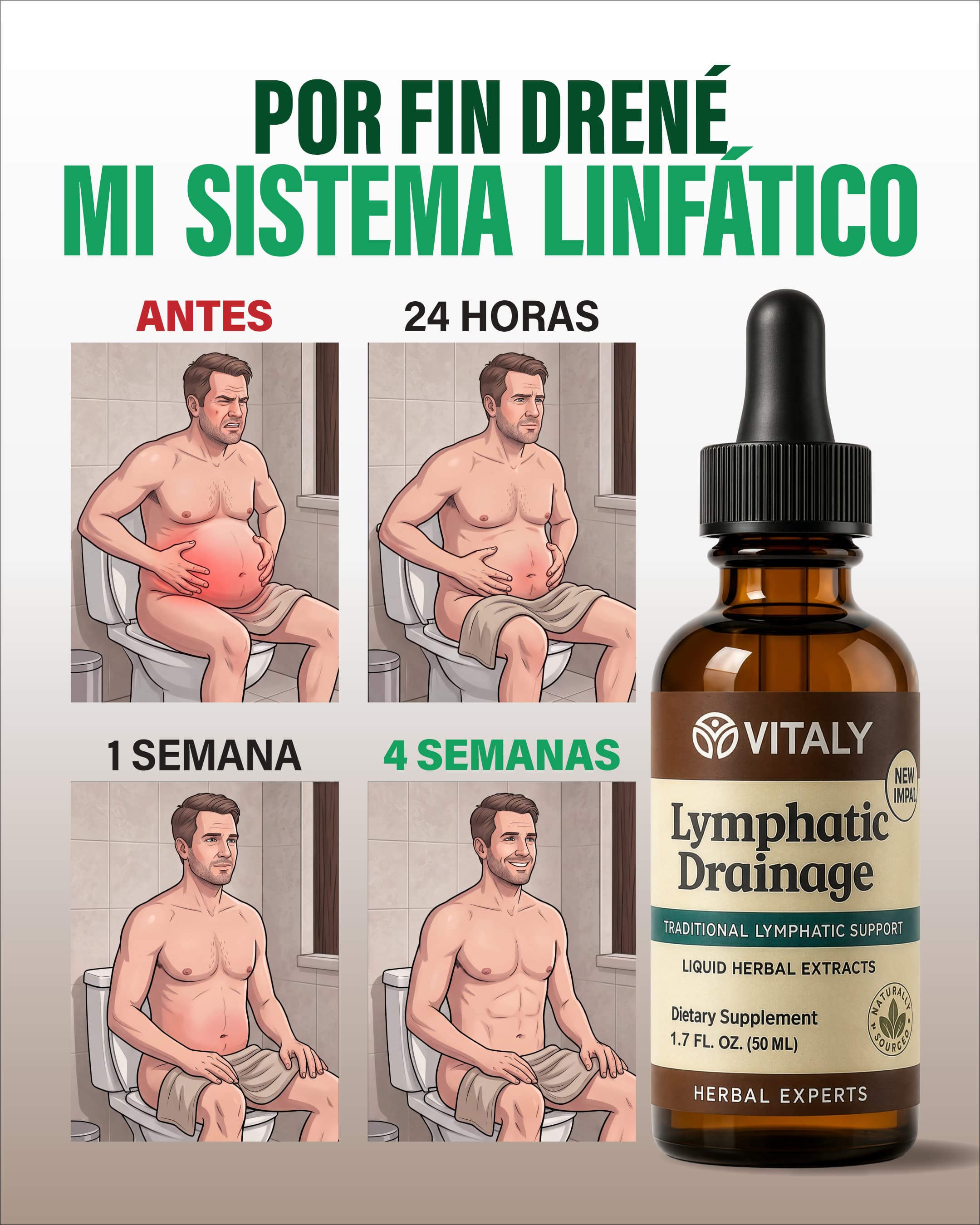 Vitaly Facebook ad: Por fin drené mi sistema linfático
