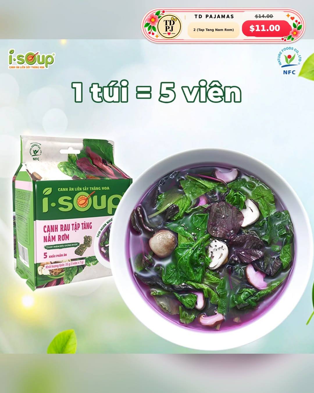 TD Pajamas Inc Facebook ad: KHÁCH ƠI, ĐỒ ĂN ĐANG ĐỢI KÌA!