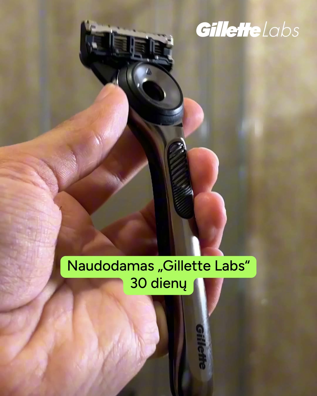 Gillette Central Europe Facebook ad: Patvarūs ašmenys