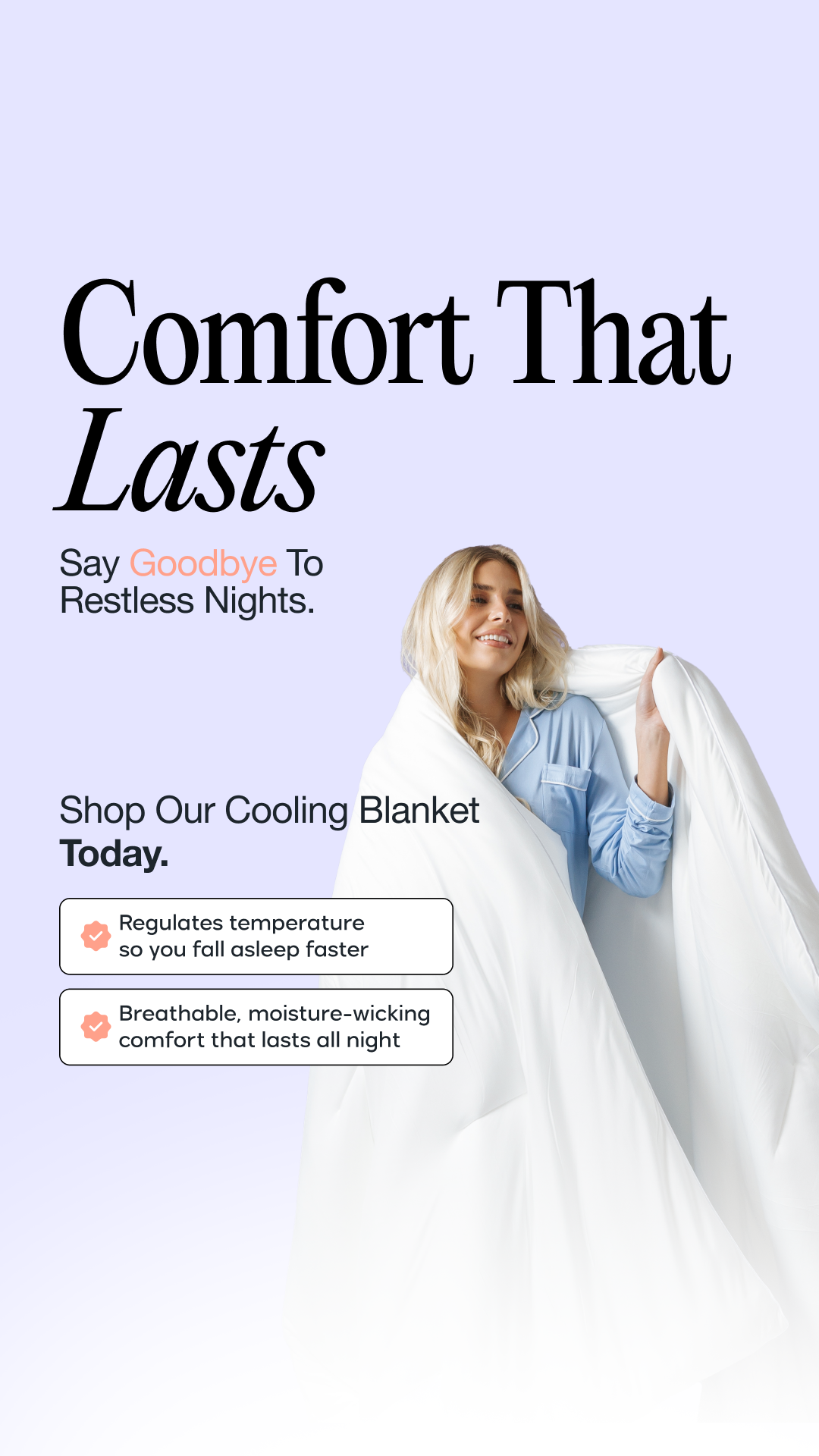 Mellow Comforters Facebook ad