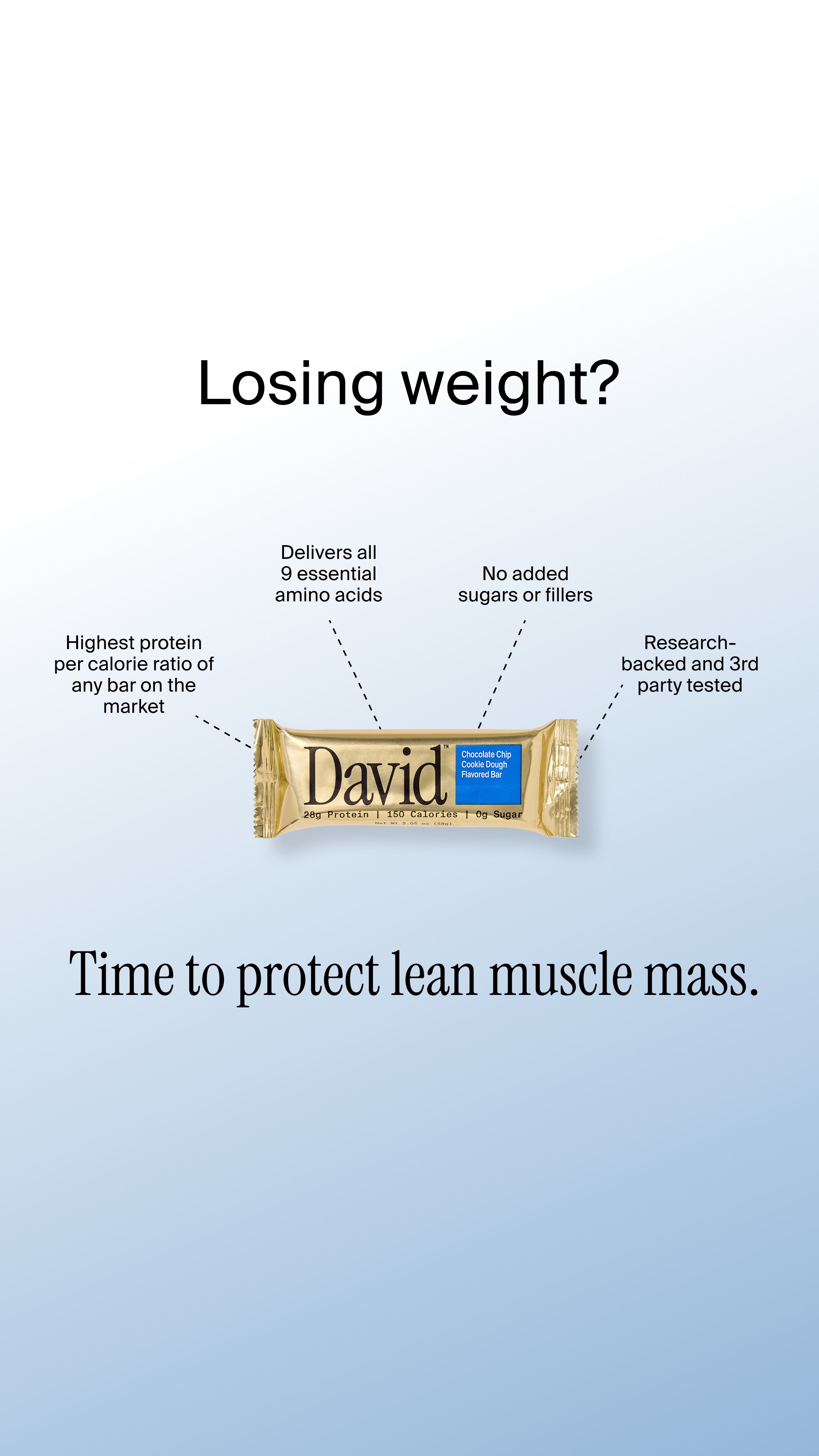 David Protein Facebook ad