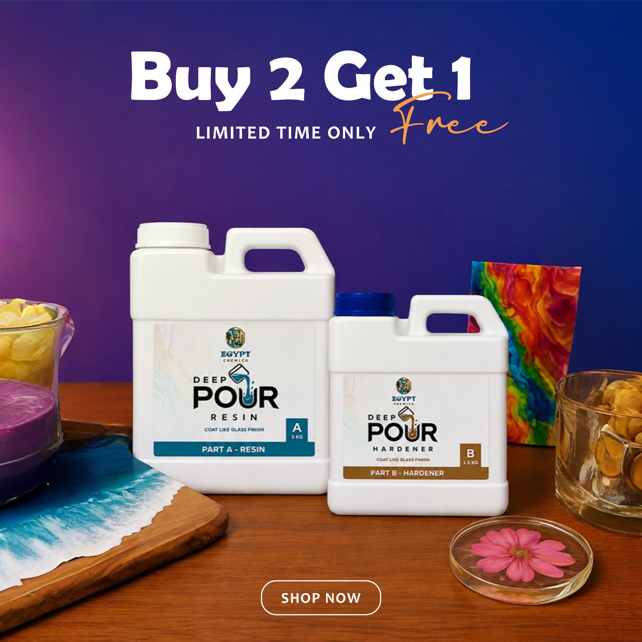 Egyptchemico Facebook ad: BUY 2 PACKS & GET 1 FREE!
