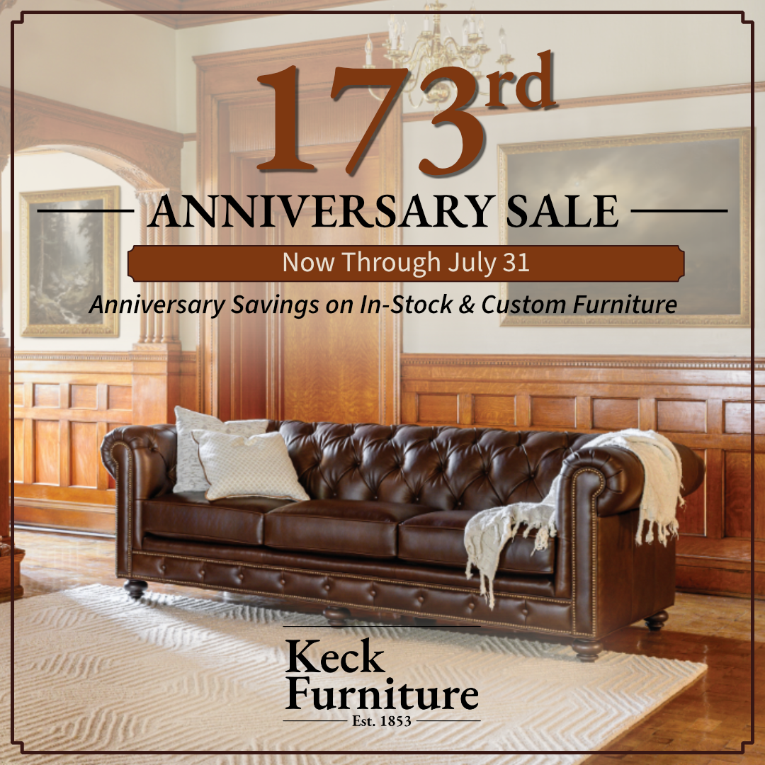 Keck Furniture Facebook ad: Our 173rd Anniversary Sale is happening now through…