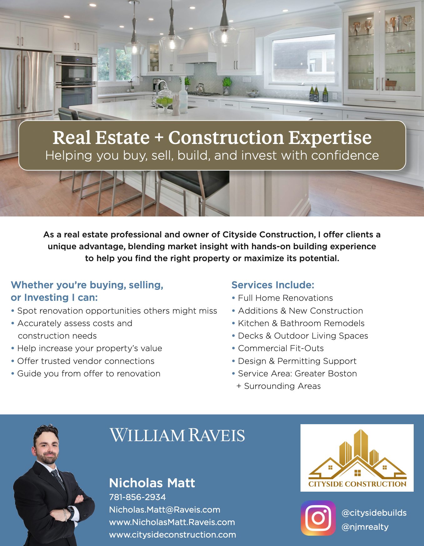 Nicholas Matt - William Raveis Real Estate Facebook ad: Buy it. Build it.