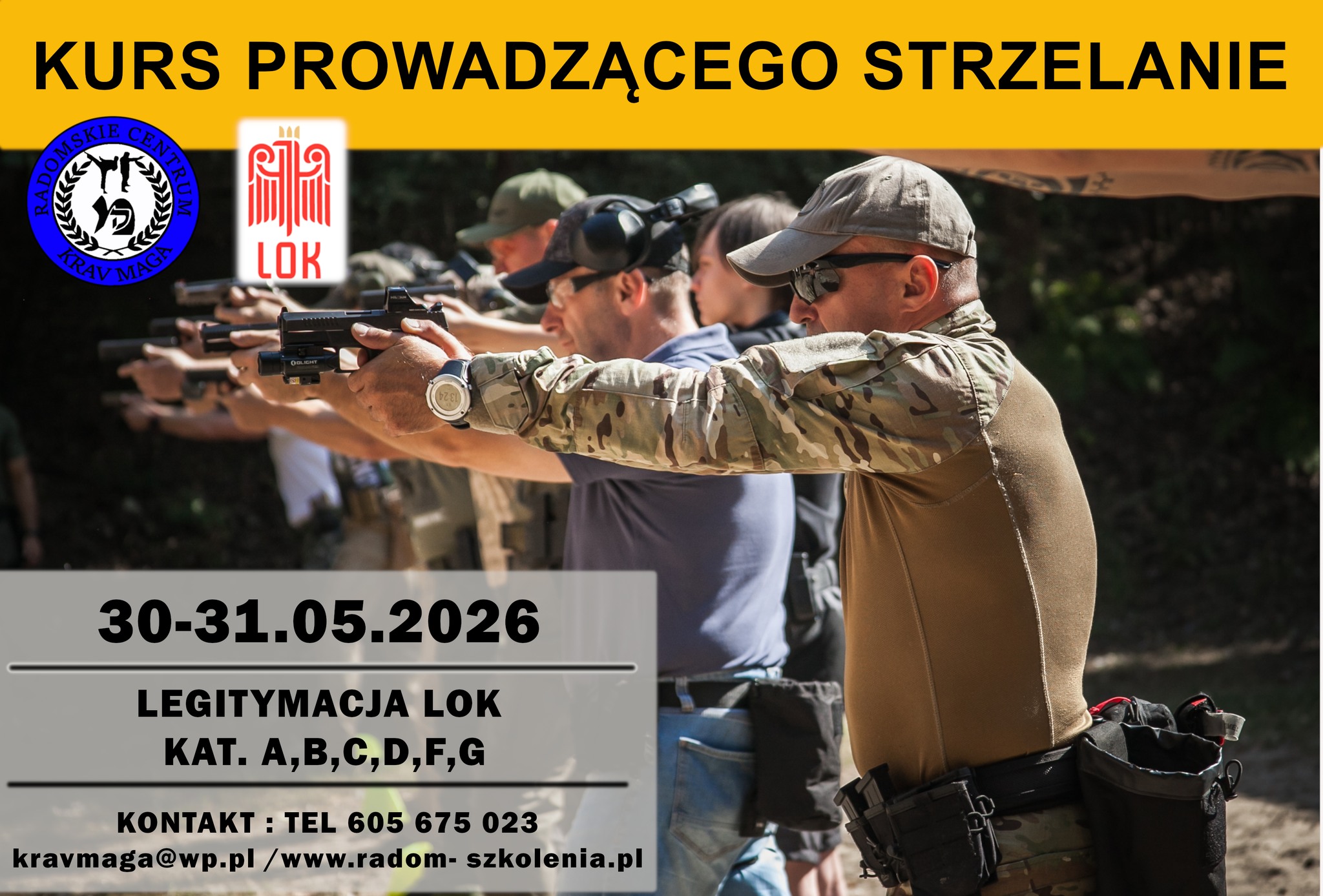 RADOMSKIE CENTRUM KRAV MAGA Facebook ad: KURS PROWADZĄCEGO STRZELANIE LOK - RADOM