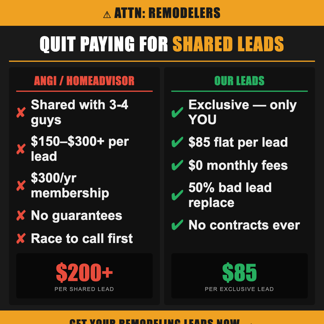 Guaranteed Home Leads Facebook ad