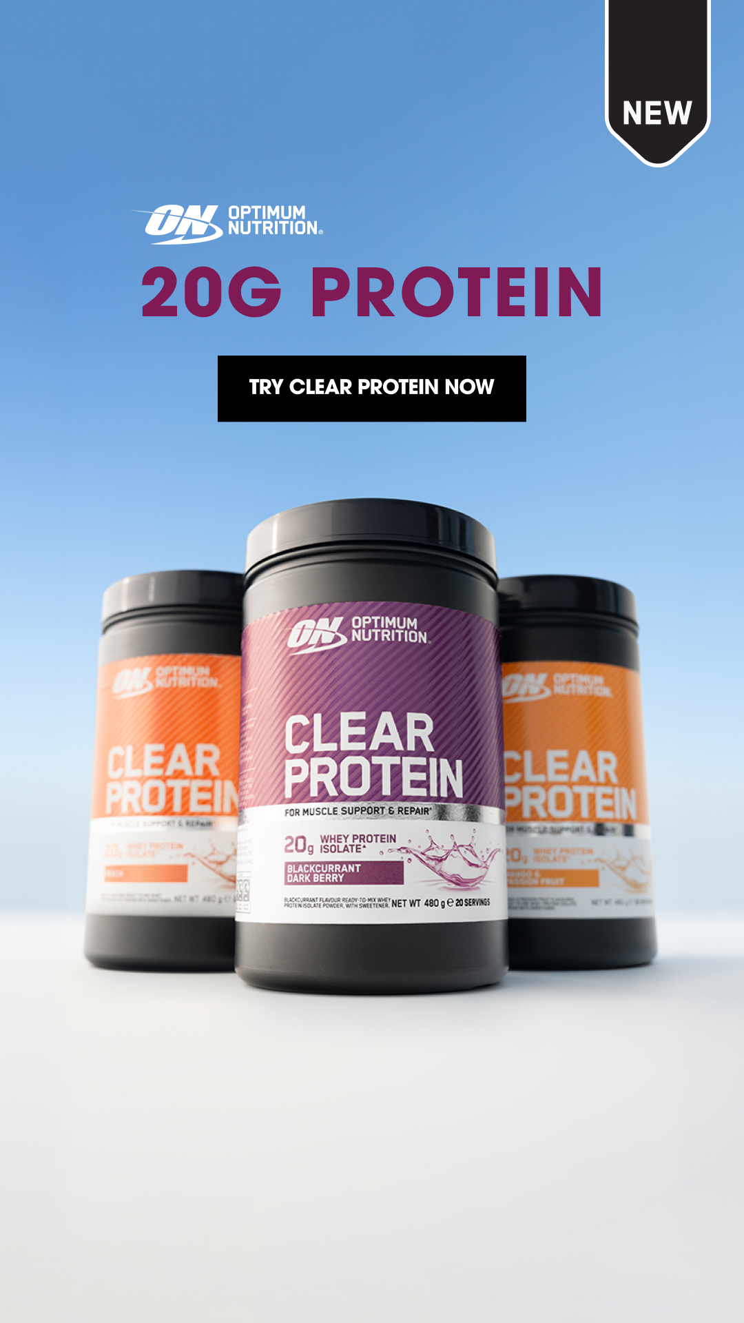 Optimum Nutrition Facebook ad from Jul 9, 2026