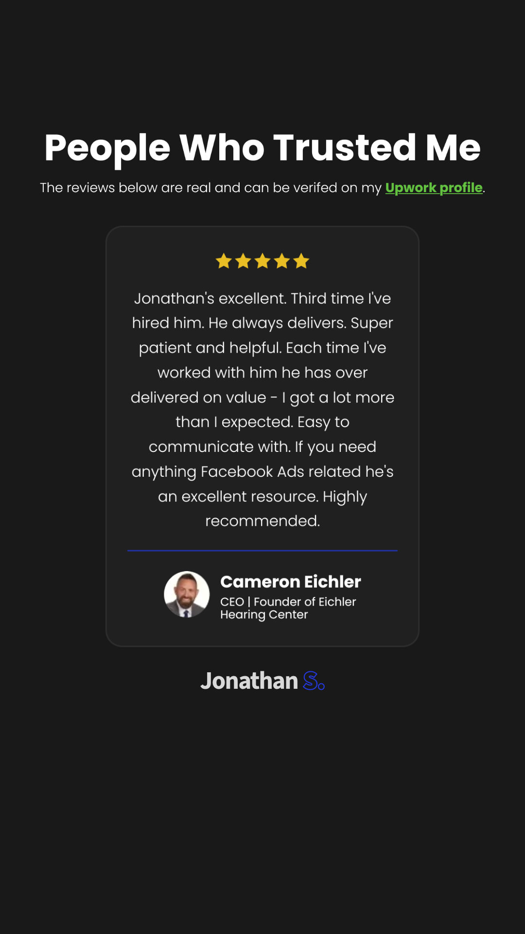 Jon the Freelancer - Meta Ads Expert Facebook ad