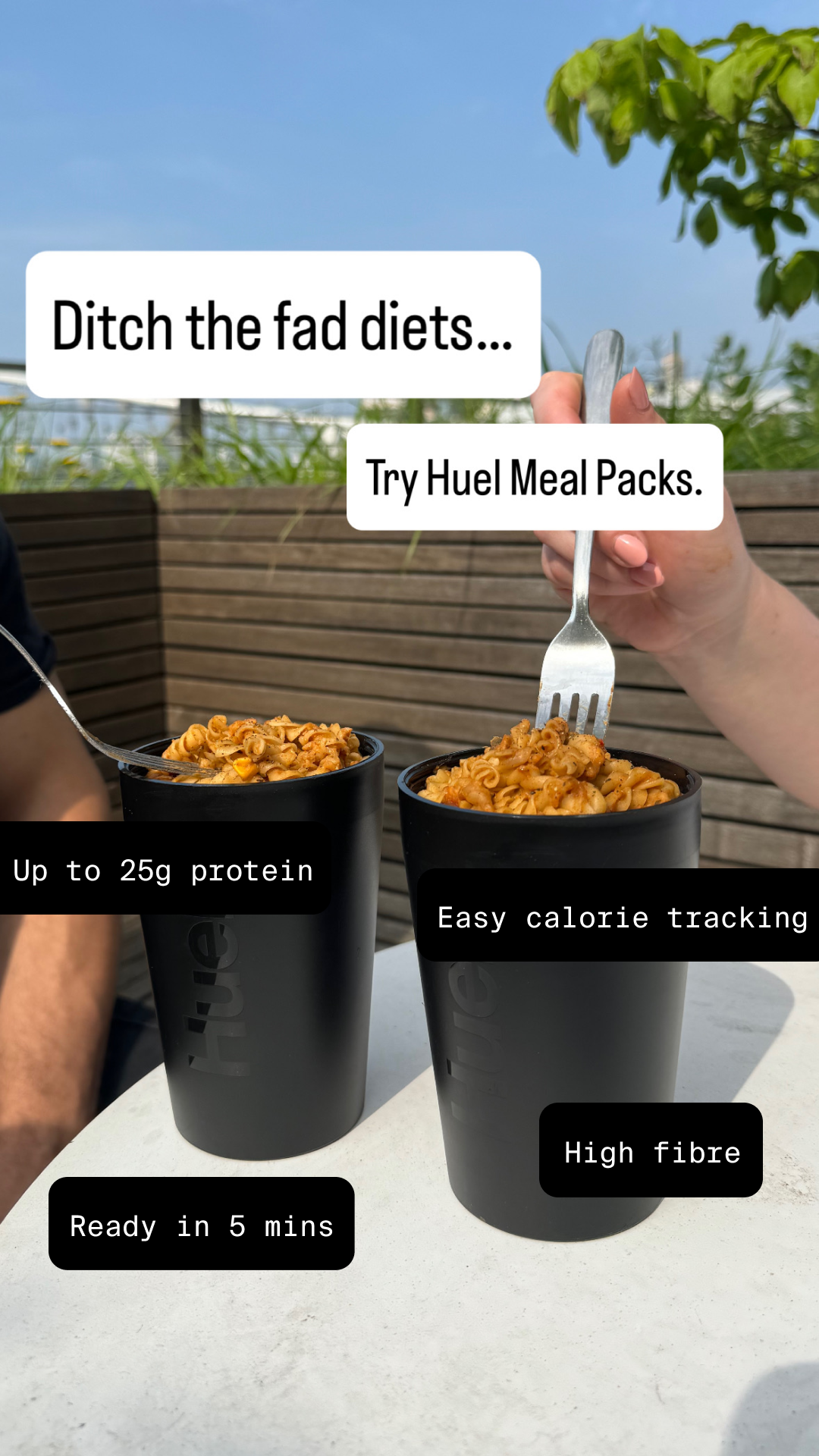 Huel Facebook ad: The ultimate high protein meal