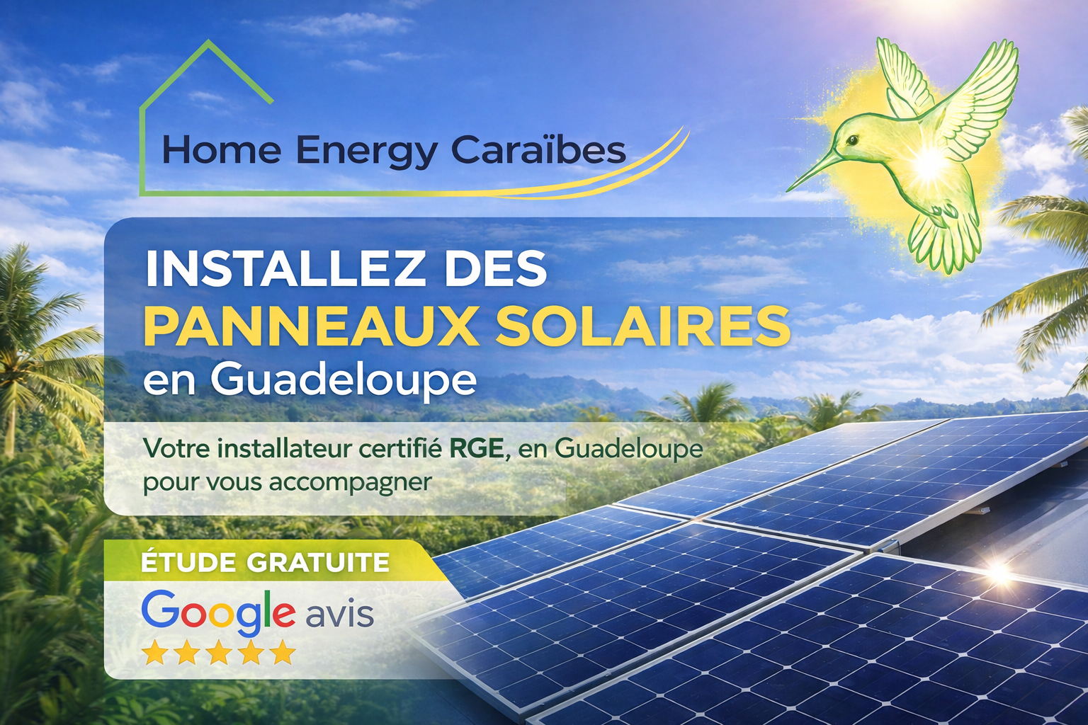 Home Energy Caraïbes Facebook ad: Grâce a la PRIME à L'AUTOCONSOMMATION, votre projet…