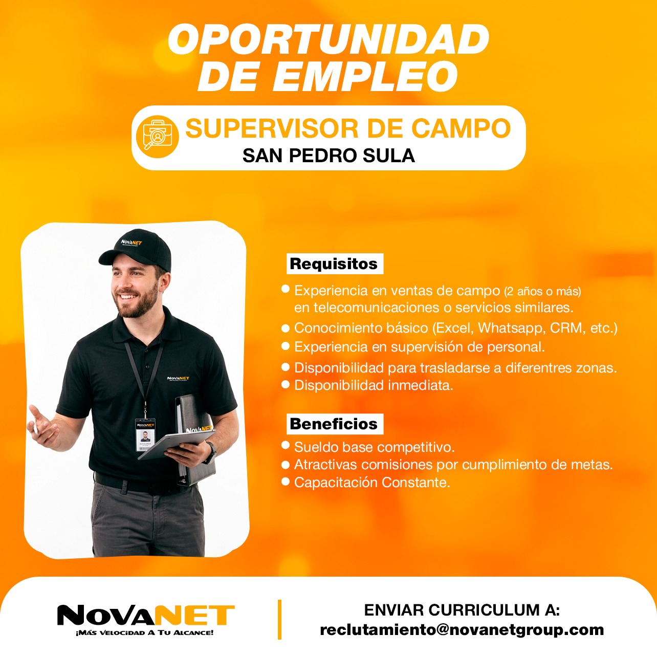 Novanet Facebook ad: ¡Tenemos un lugar para ti!