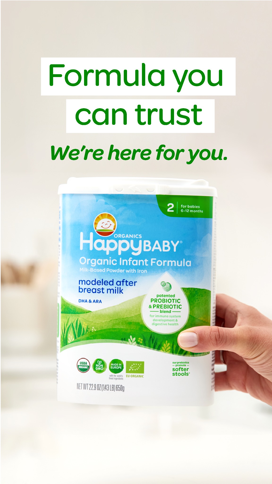 Happy Family Organics Facebook ad from Feb 2, 2026