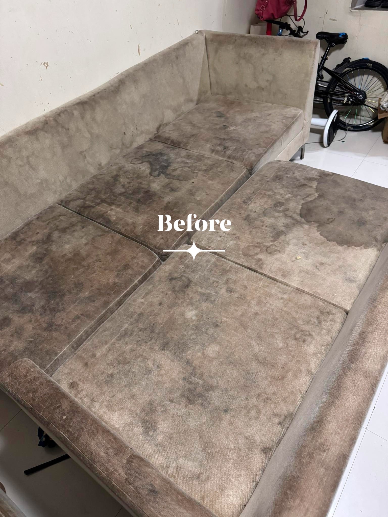 Mr.Vac Deep Cleaning Services - Iligan Facebook ad: Another sofa rescued from dirt, stains, and odors!