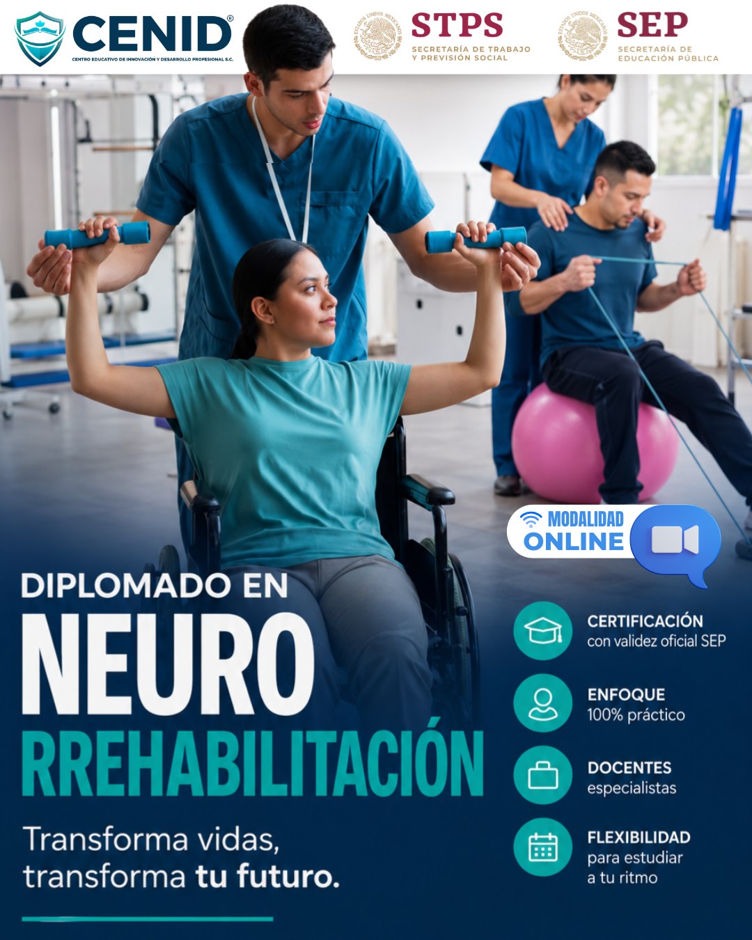 CENID - Unidad Académica en Fisioterapia Facebook ad: 𝗘𝘀𝗽𝗲𝗰𝗶𝗮𝗹𝗶́𝘇𝗮𝘁𝗲 𝗲𝗻…